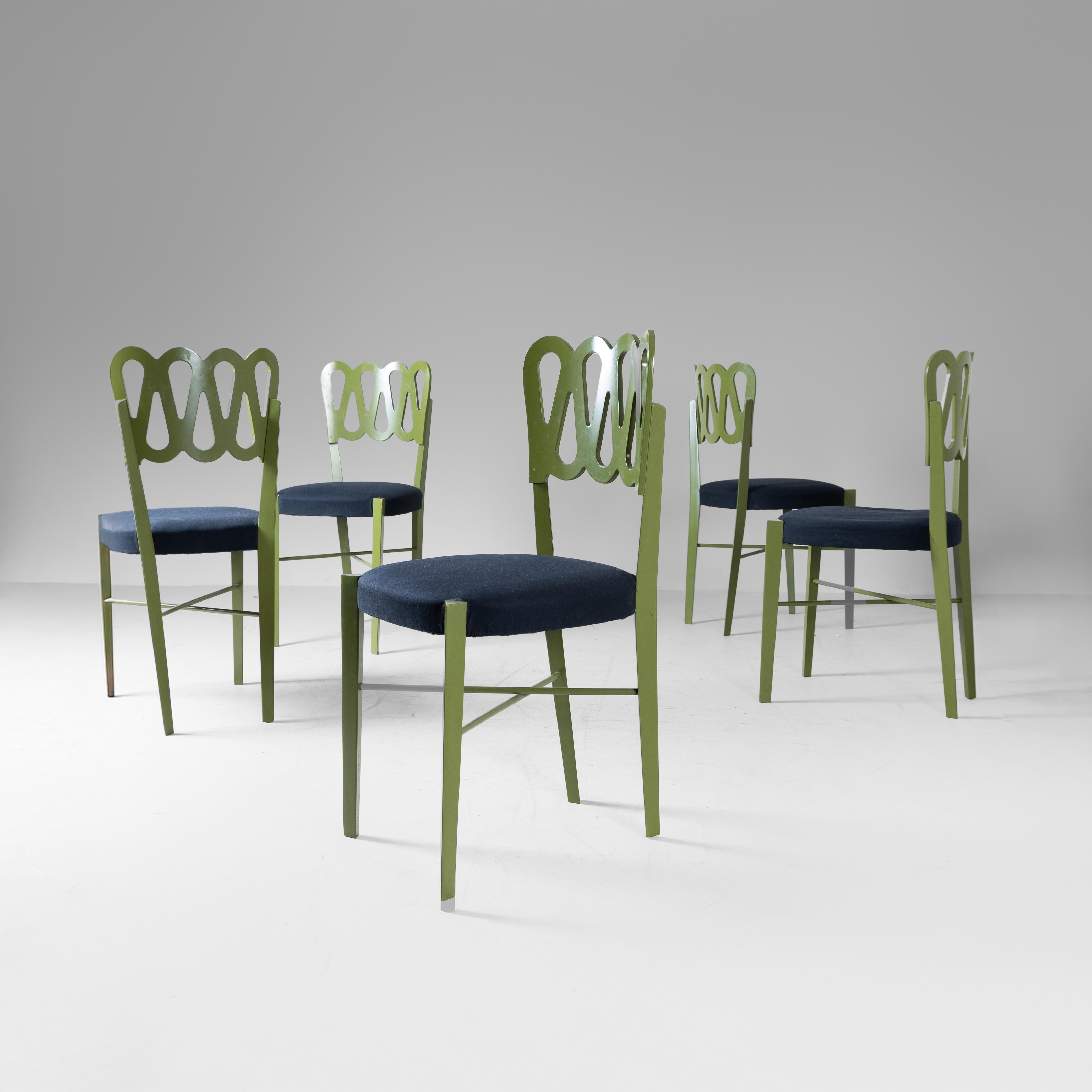 Italian Set di 5 sedie Mod. 969, Gio Ponti,  Montina, 1969 in vendita