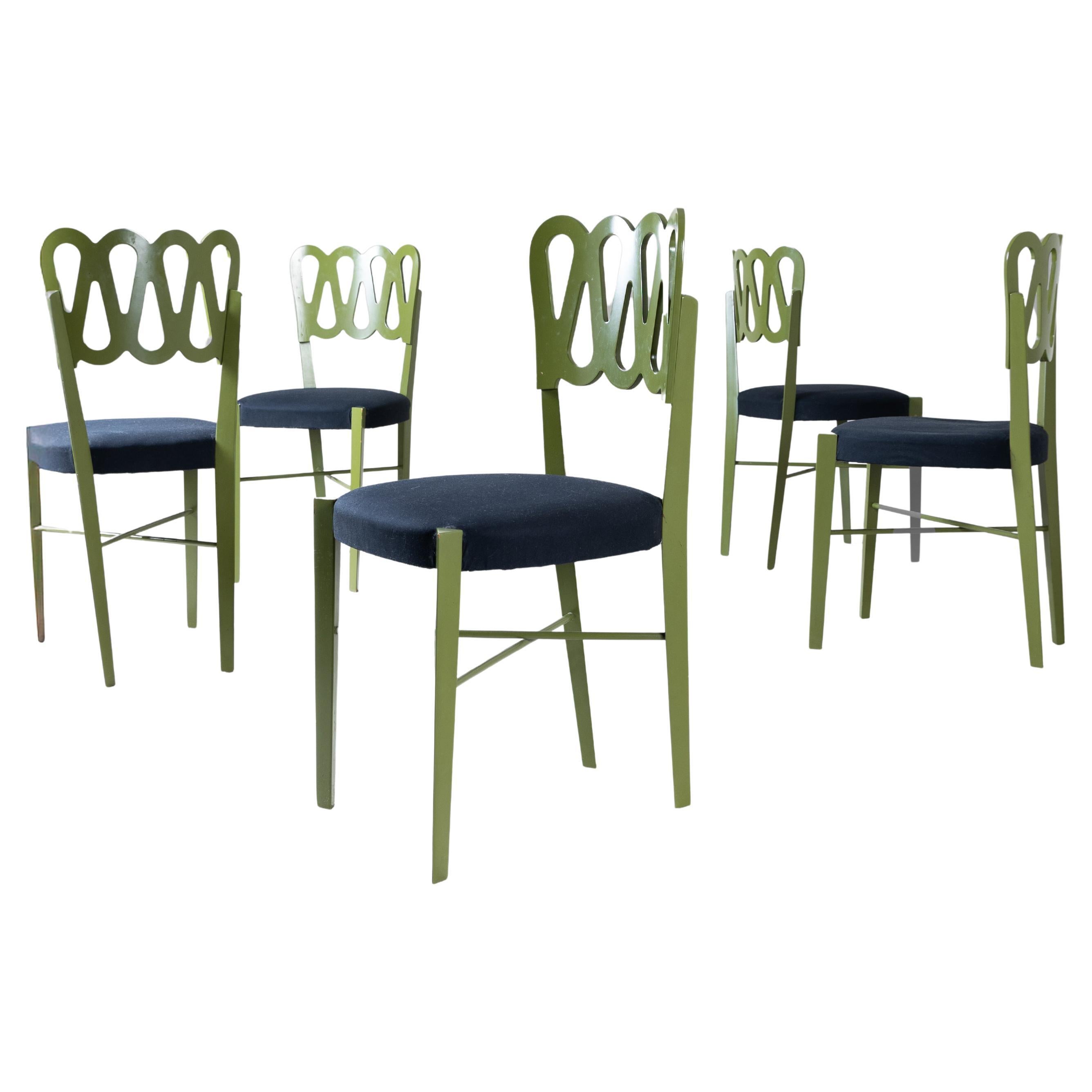 Set of 5 chairs Mod. 969, Gio Ponti,  Montina, 1969
