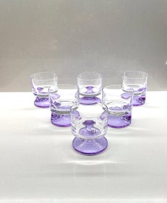 Set di 6 bicchieri Old Fashion Smoke, Joe Colombo, anni '70