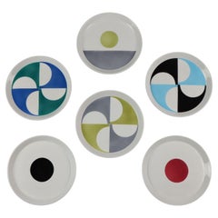 Set di 6 Piatti della Serie 'Fantasia Italiana' Gio Ponti anni 60