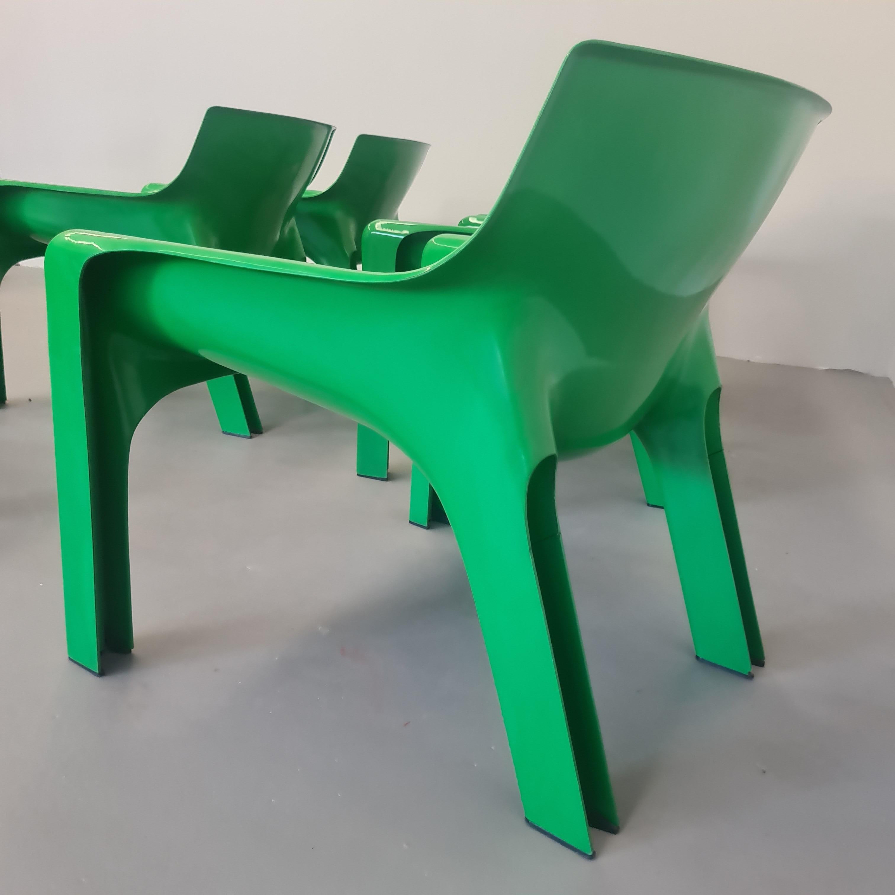 6er-Set Vicario-Sessel von VMagistretti für Artemide, Italien 1970er Jahre. im Angebot 2