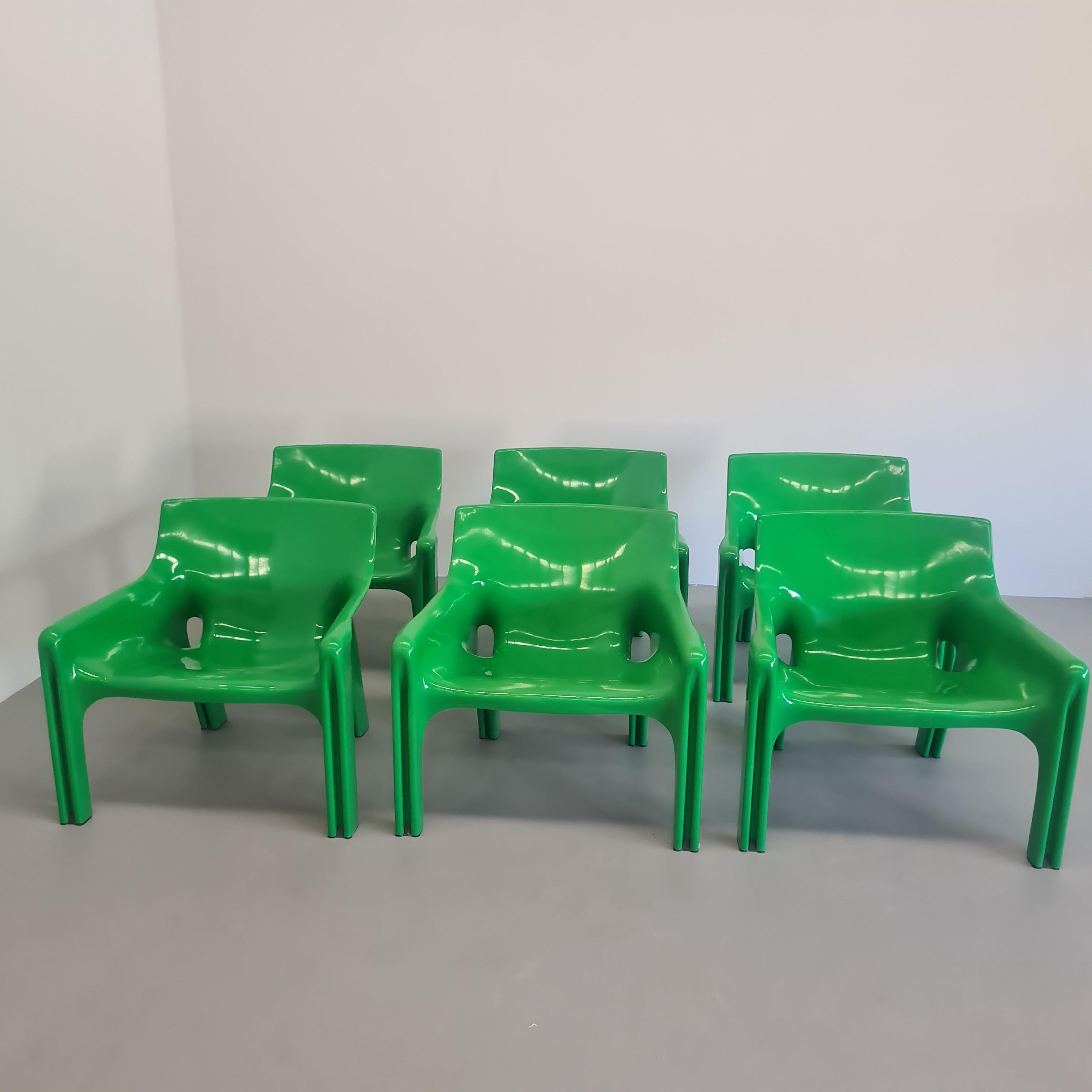 6er-Set Vicario-Sessel von VMagistretti für Artemide, Italien 1970er Jahre. (Sonstiges) im Angebot