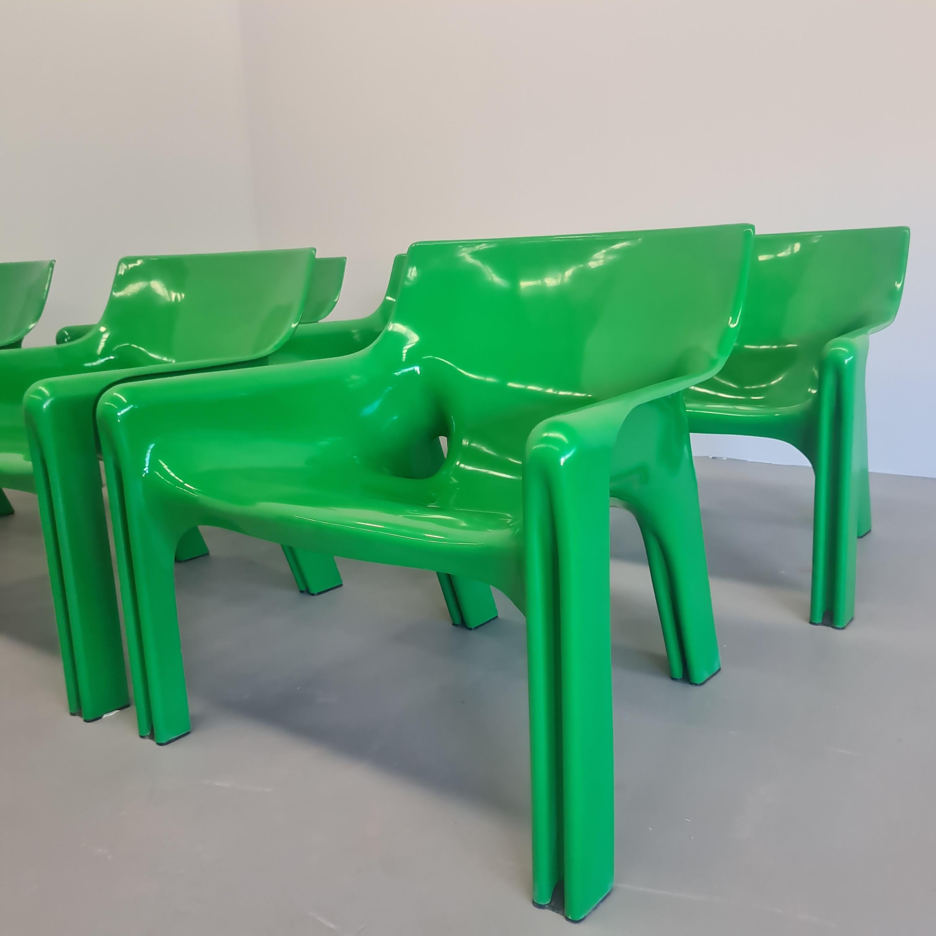 6er-Set Vicario-Sessel von VMagistretti für Artemide, Italien 1970er Jahre. im Zustand „Gut“ im Angebot in Milano, MI