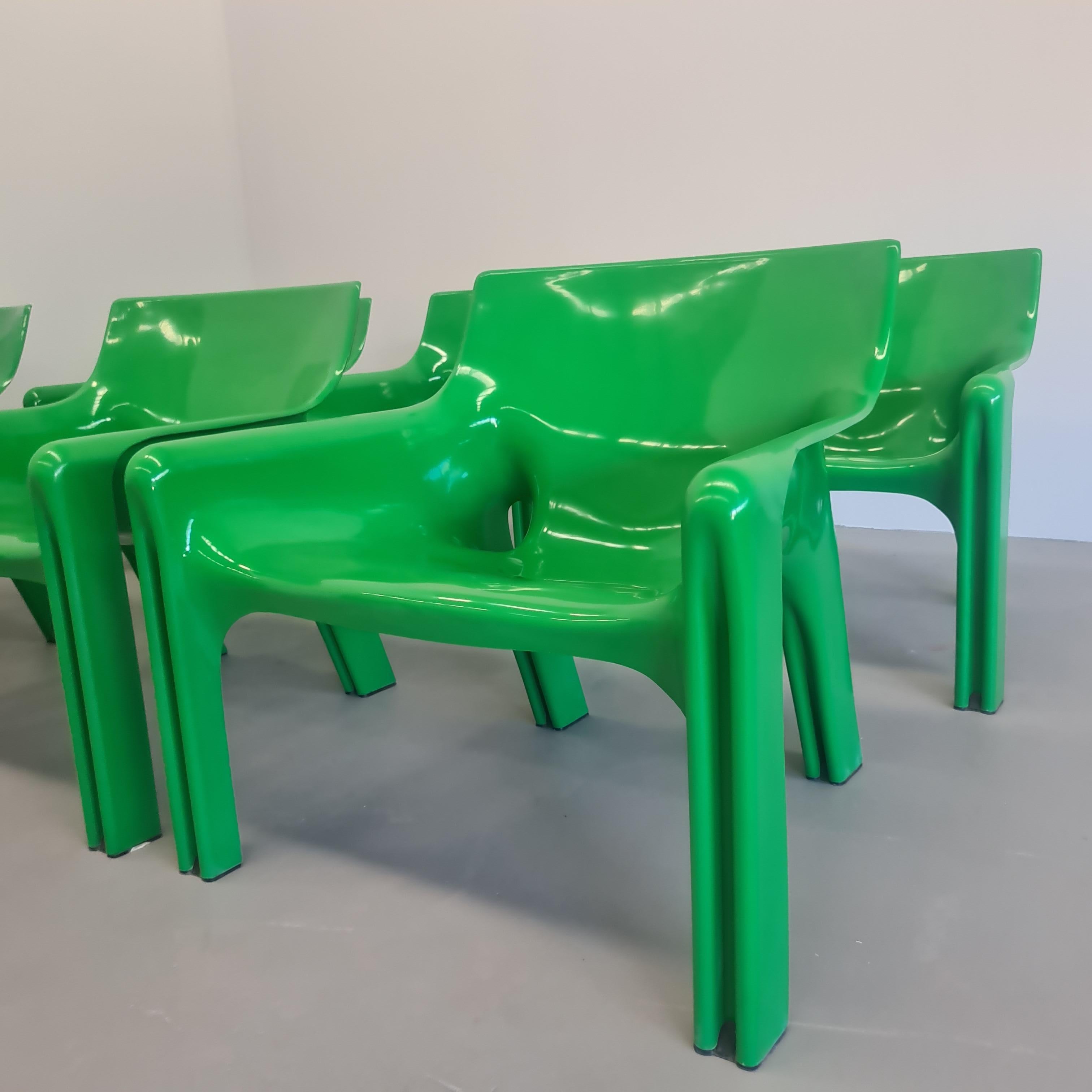 6er-Set Vicario-Sessel von VMagistretti für Artemide, Italien 1970er Jahre. (20th Century) im Angebot