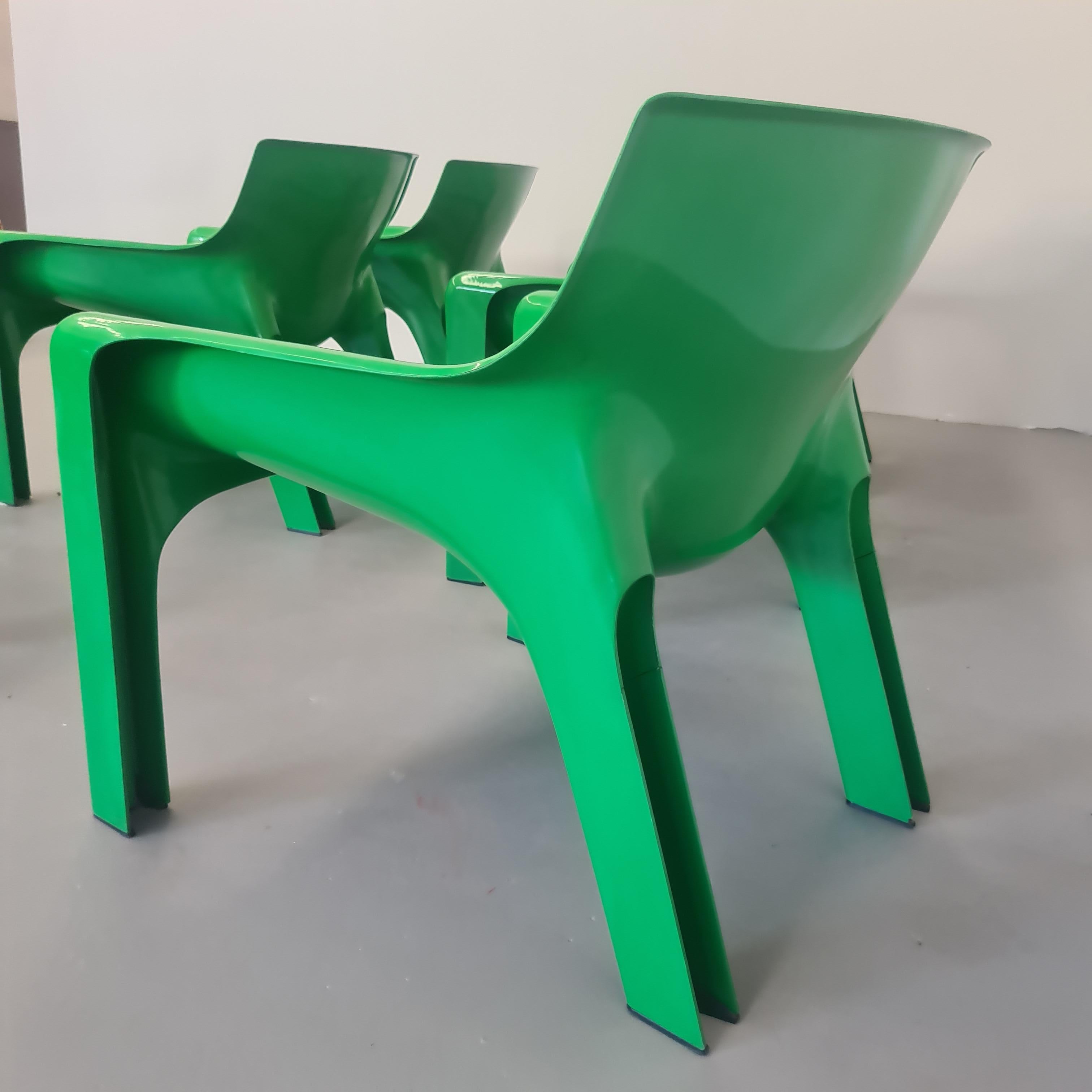 6er-Set Vicario-Sessel von VMagistretti für Artemide, Italien 1970er Jahre. im Angebot 1