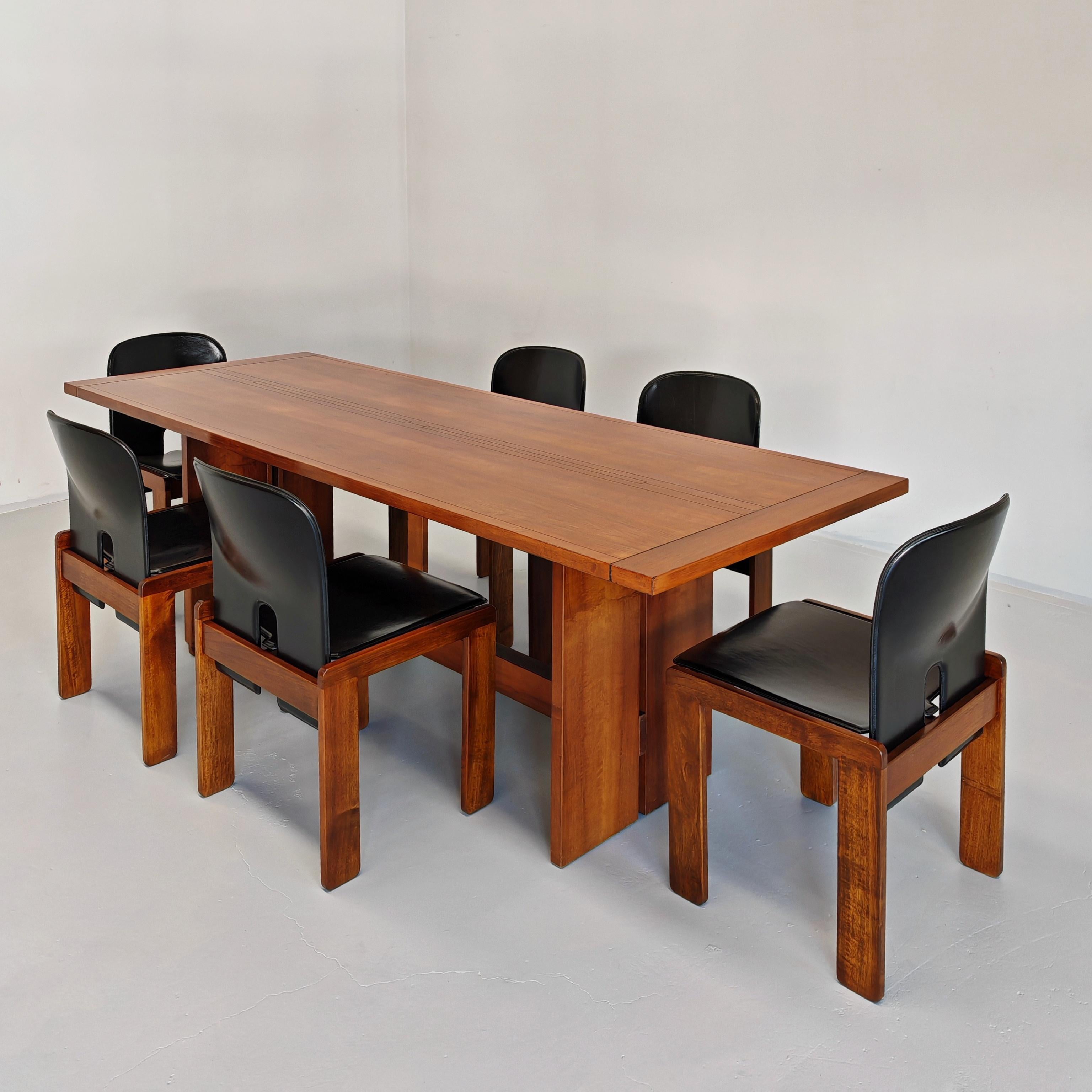 Leather set of 6 chairs 