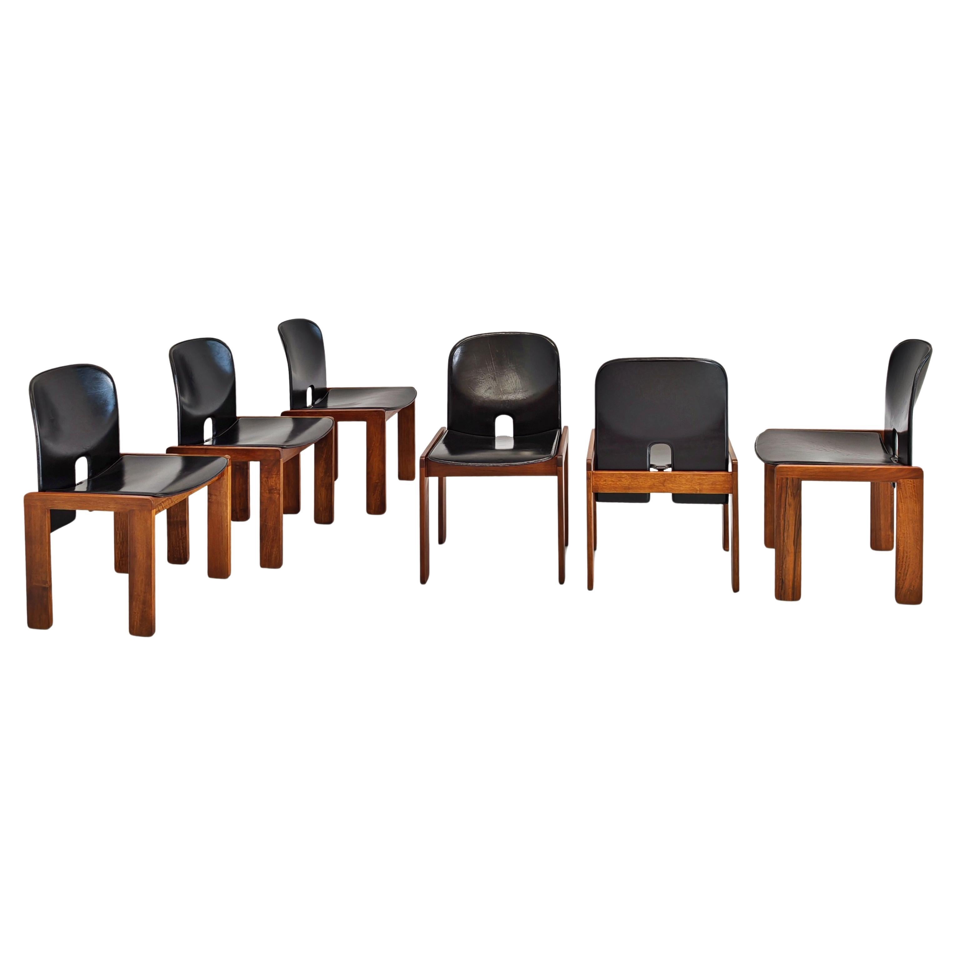 set di 6 sedie "121" Cassina di Afra e Tobia Scarpa design italiano 60s