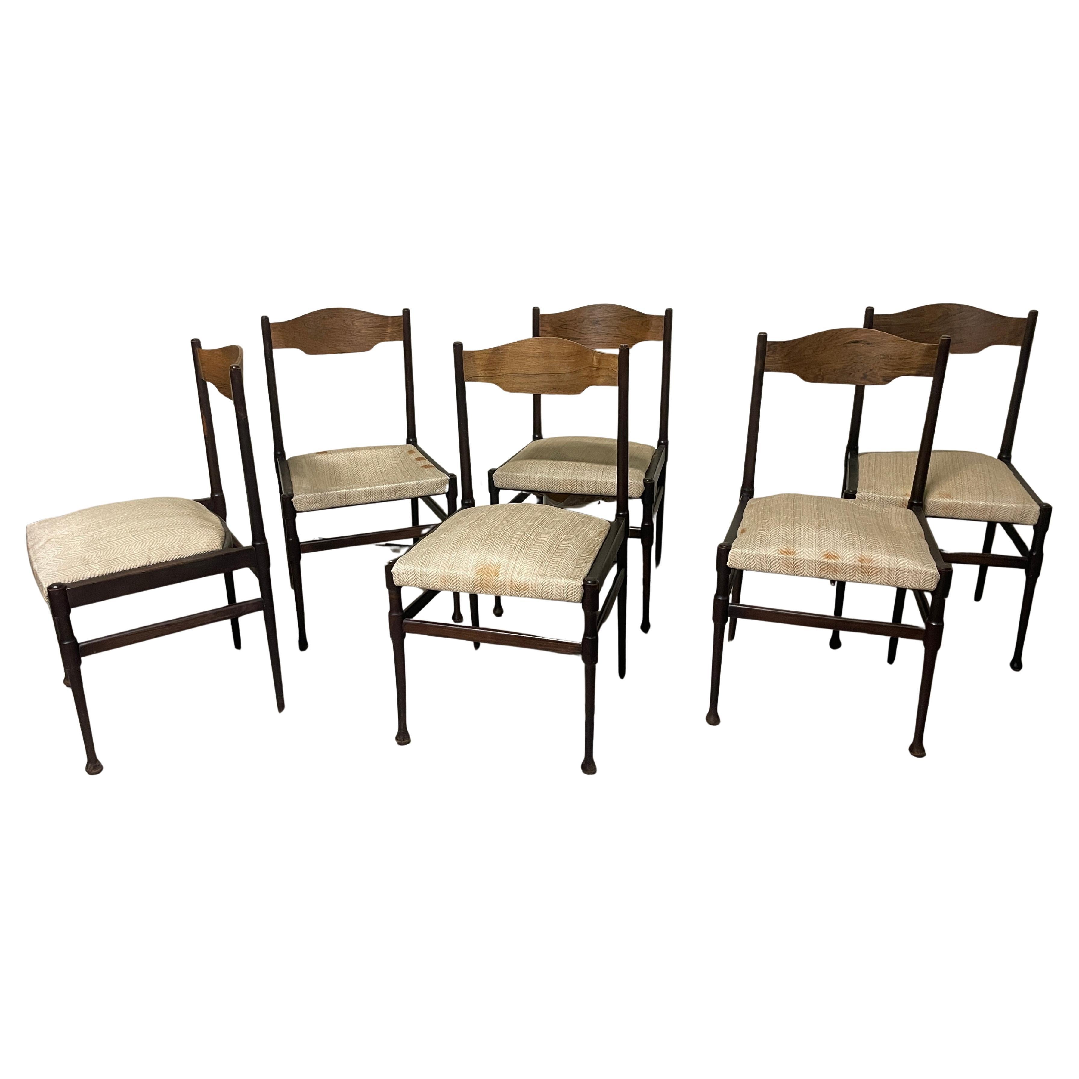 Set of 6 chairs from the 1960s of Italian manufacture
