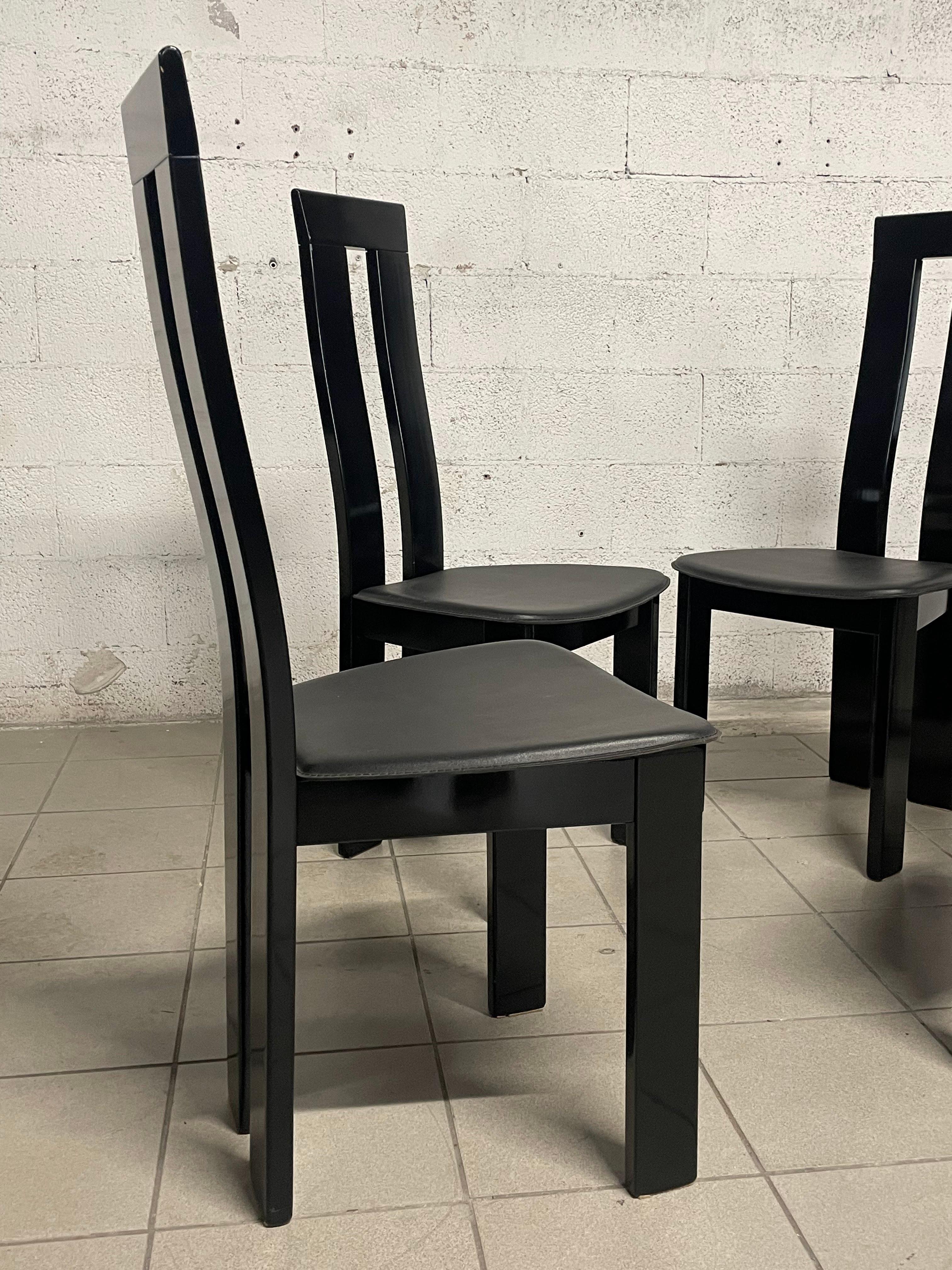 Set of 6 chairs from the 1970s in the style of Pietro Costantini For Sale 5