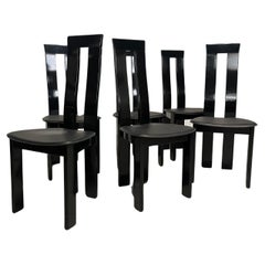 Ensemble de 6 chaises des années 1970 dans le style de Pietro Costantini