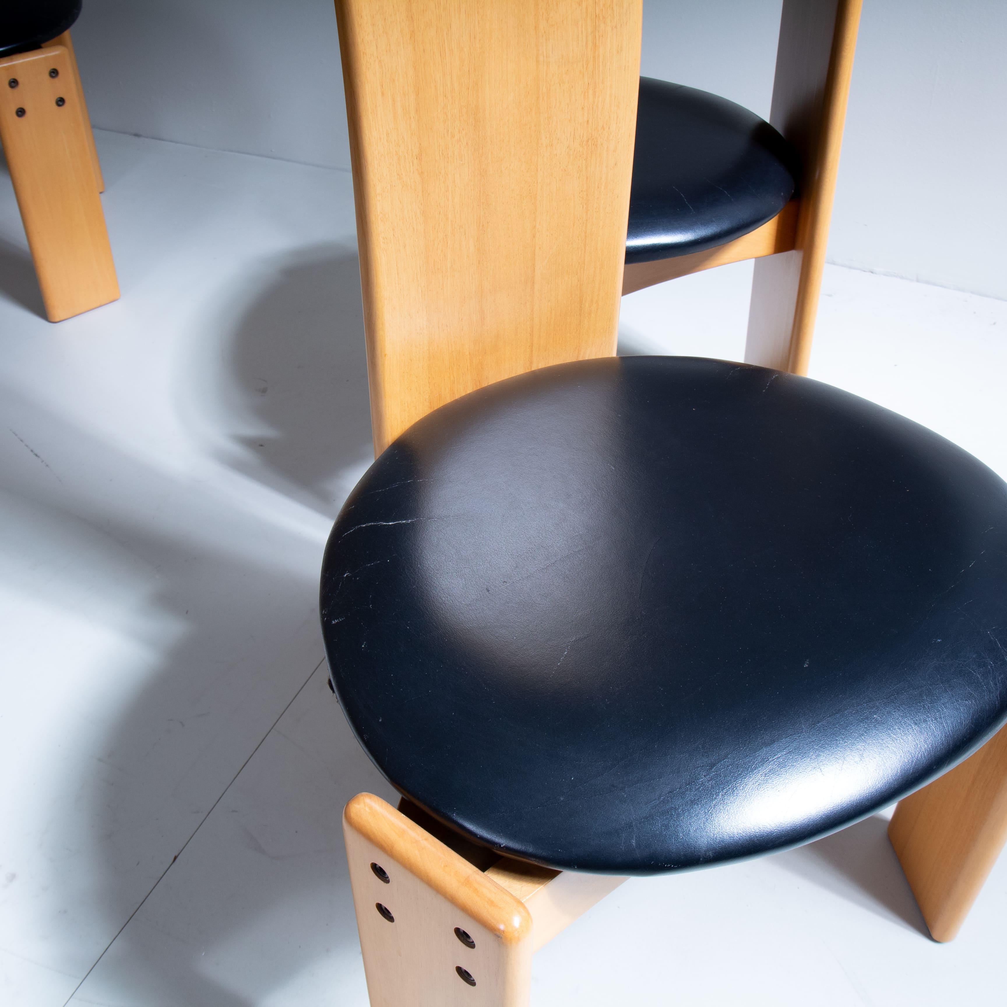 Late 20th Century Set of 6 chairs, attributed to Mario Marenco, Mobilgirgi, 1970 For Sale