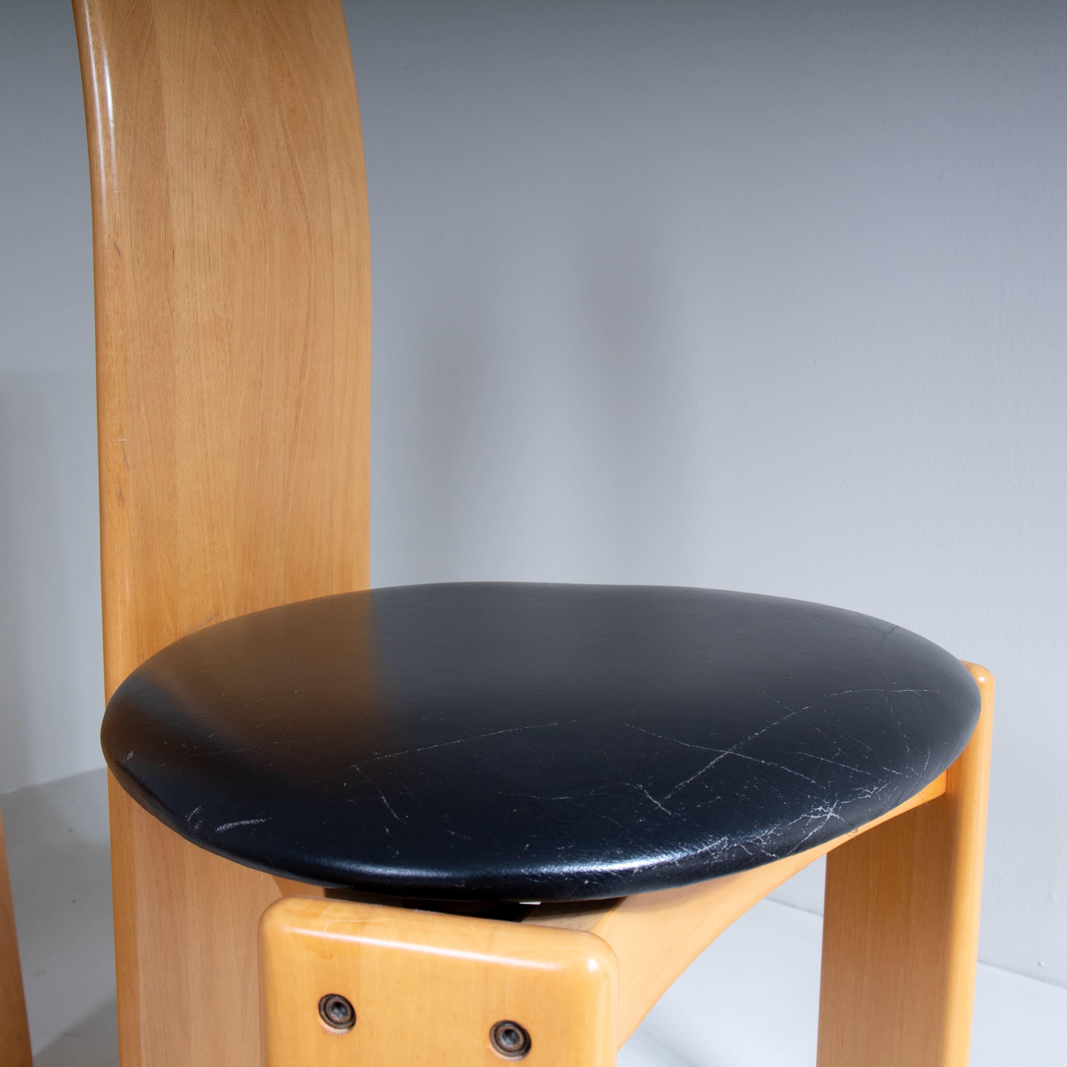 Set of 6 chairs, attributed to Mario Marenco, Mobilgirgi, 1970 For Sale 1