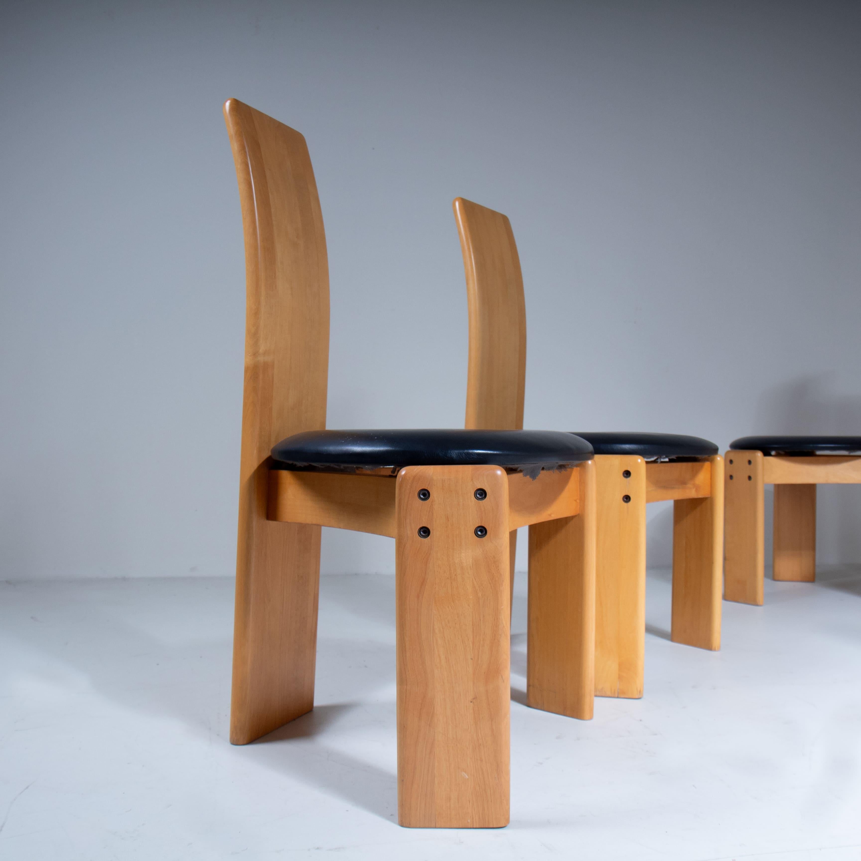 Set of 6 chairs, attributed to Mario Marenco, Mobilgirgi, 1970 For Sale 2