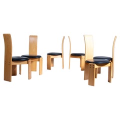 Set di 6 sedie, attribuite Mario Marenco, Mobilgirgi, 1970