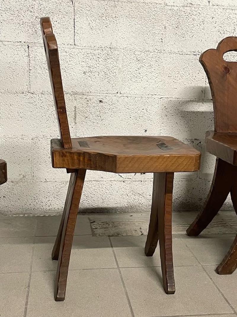 Set of 6 brutalist chairs from the 1960s For Sale 3
