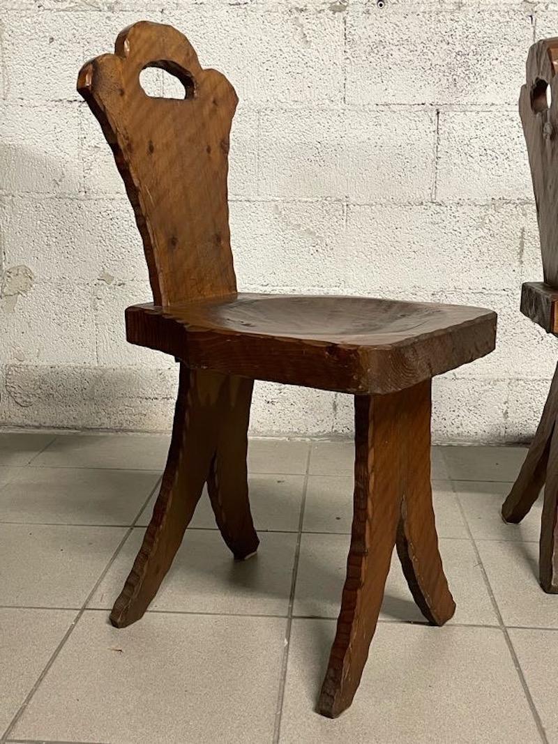 Set of 6 brutalist chairs from the 1960s For Sale 4