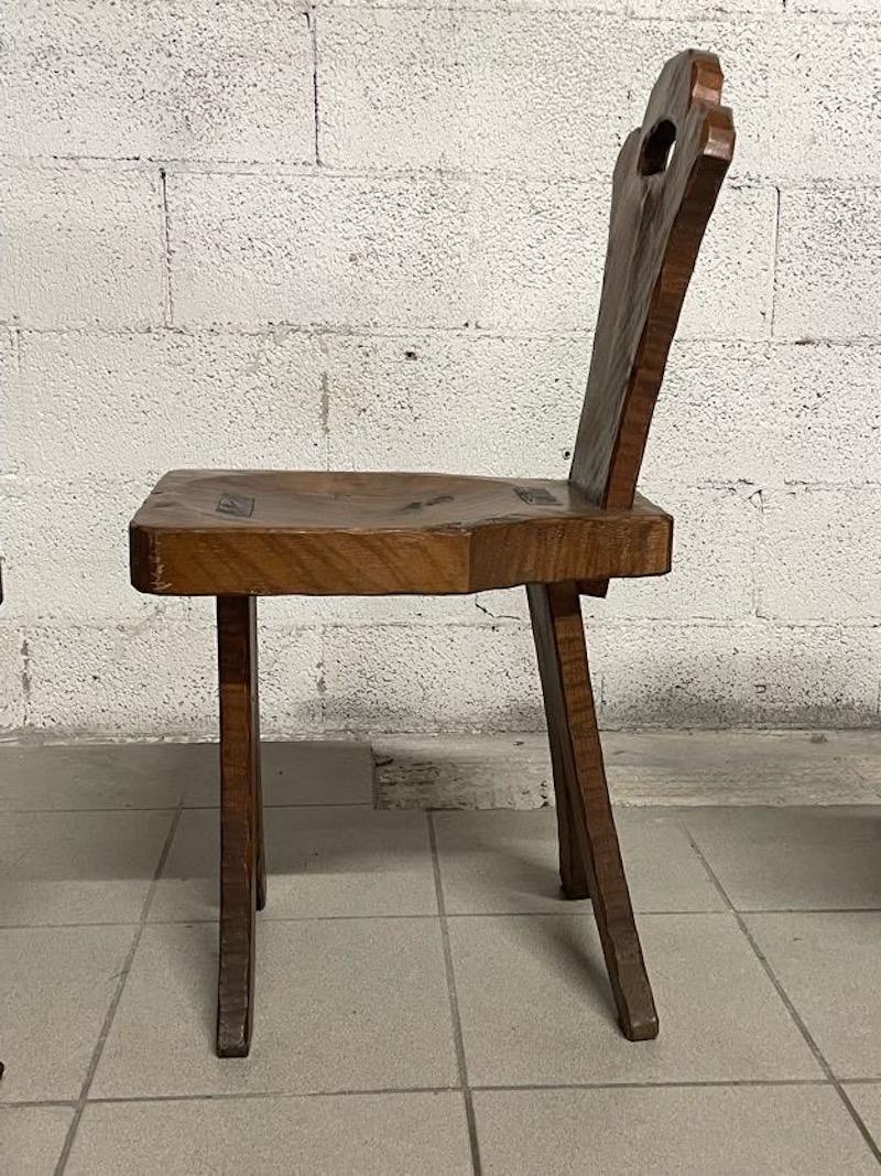 Set of 6 brutalist chairs from the 1960s For Sale 5