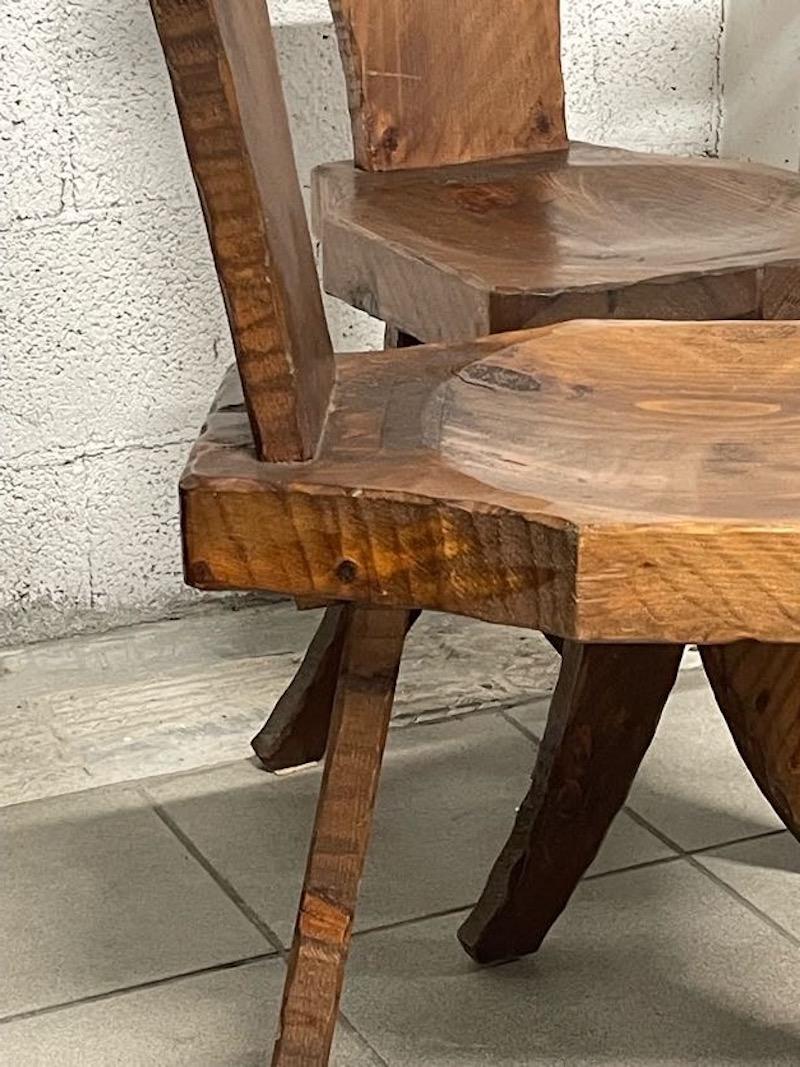 Set of 6 brutalist chairs from the 1960s For Sale 7