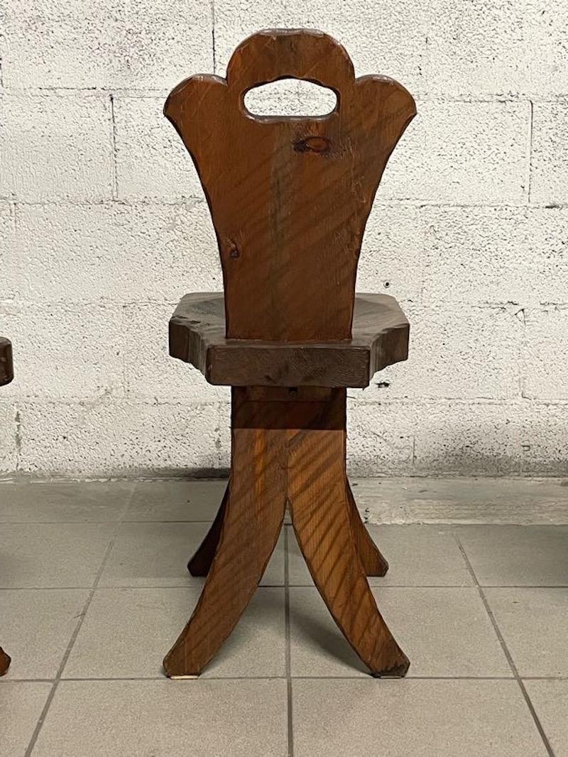 Set of 6 brutalist chairs from the 1960s For Sale 8