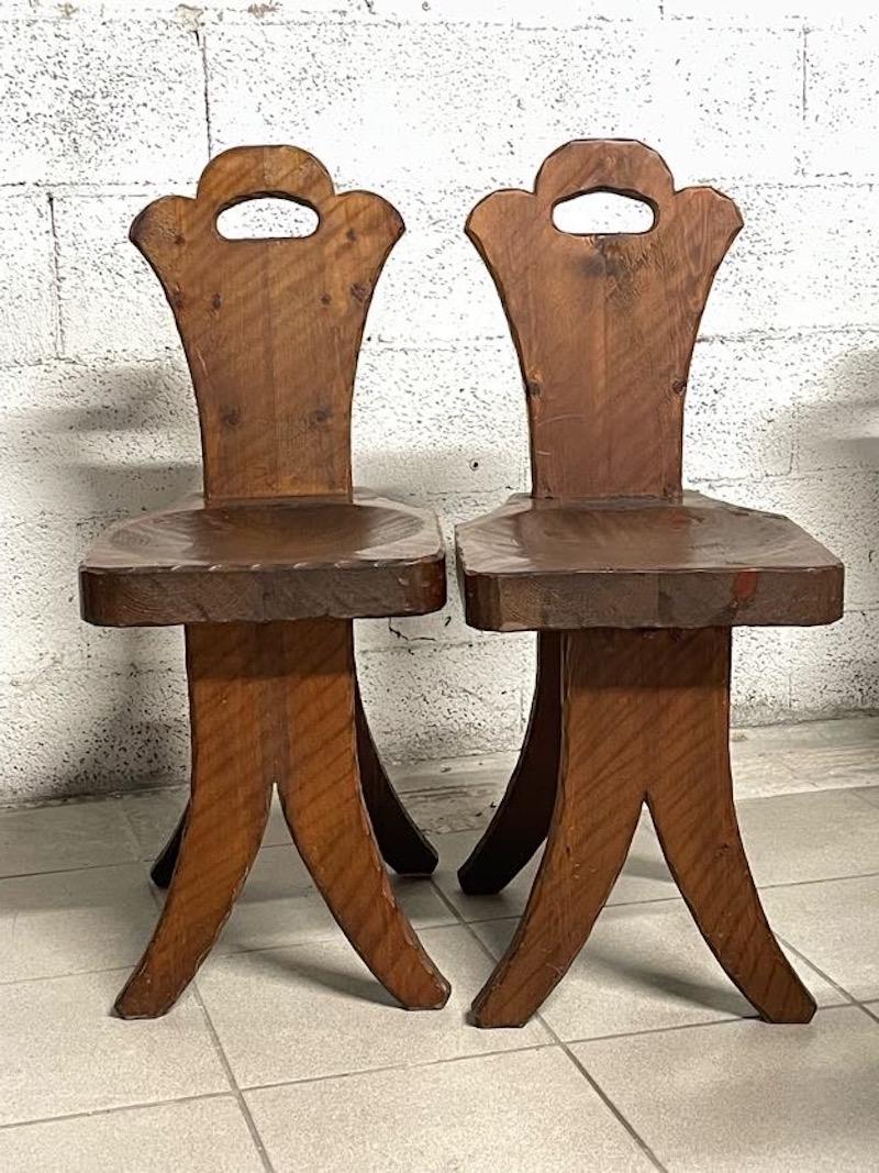 Brutalist Set of 6 brutalist chairs from the 1960s For Sale