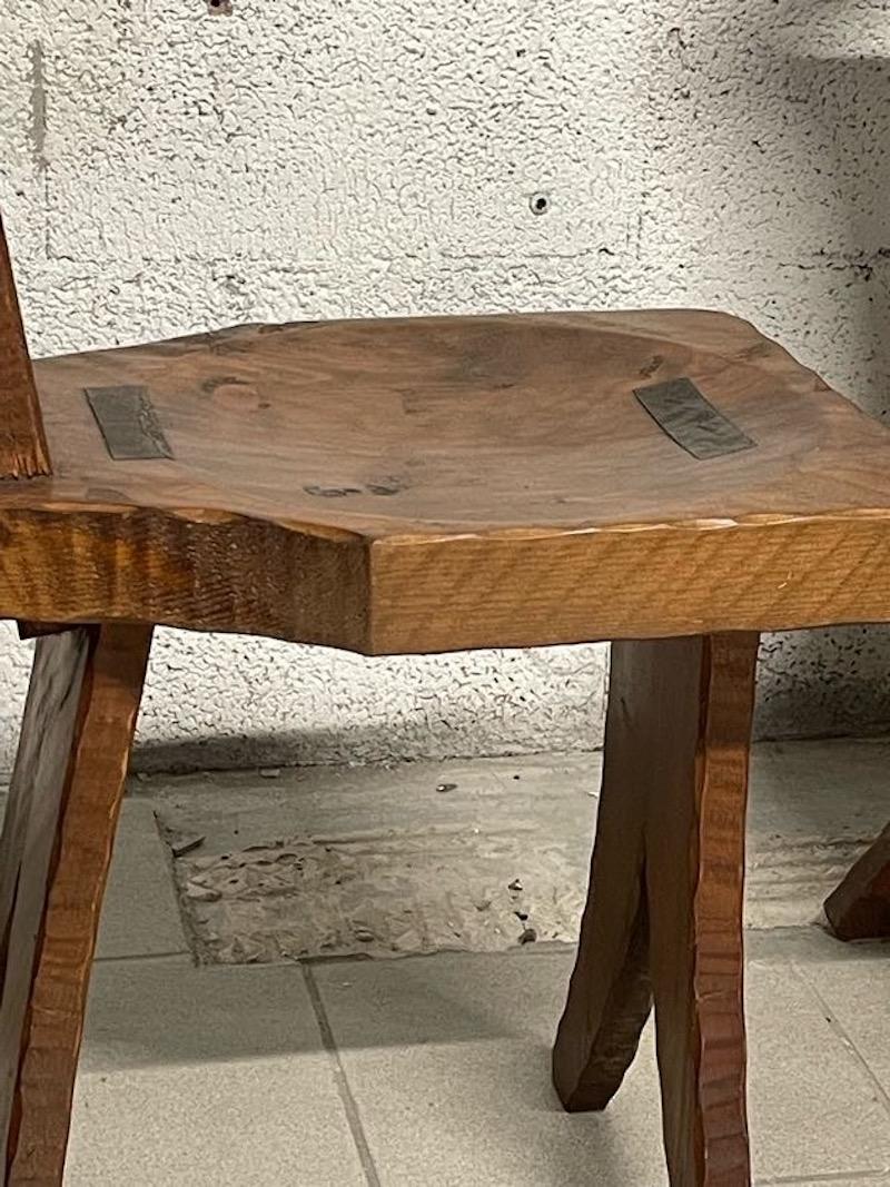 Set of 6 brutalist chairs from the 1960s For Sale 2