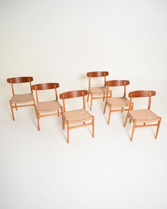 Lot de 6 chaises « CH23 » de Hans J. Wegner pour Carl Hansen & Søn, années 50