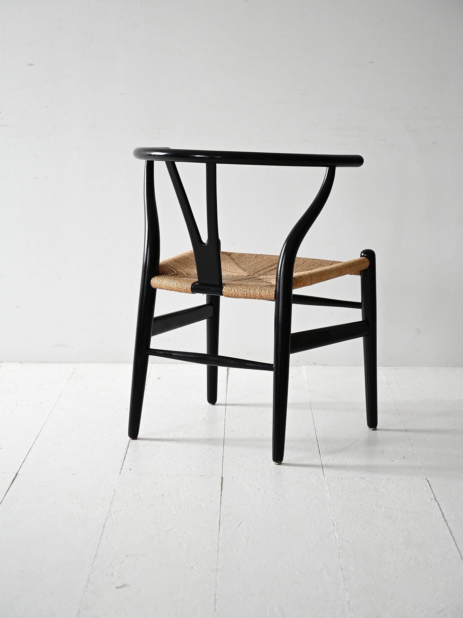 Danish Ensemble de 6 chaises CH24 de Hans Wegner en vente