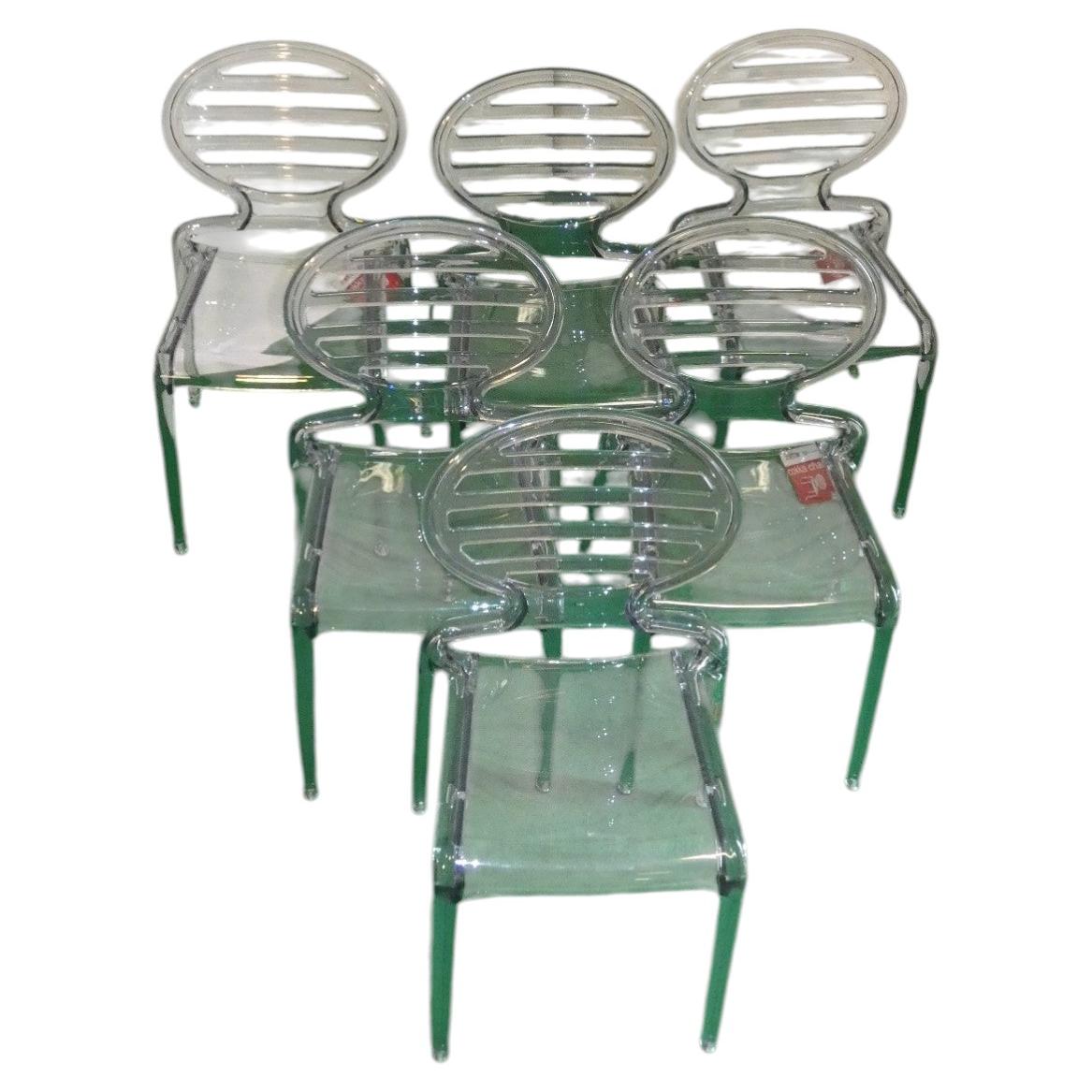 Set of 6 Cocca Chairs by L. Battaglia for Scab, 2014 For Sale