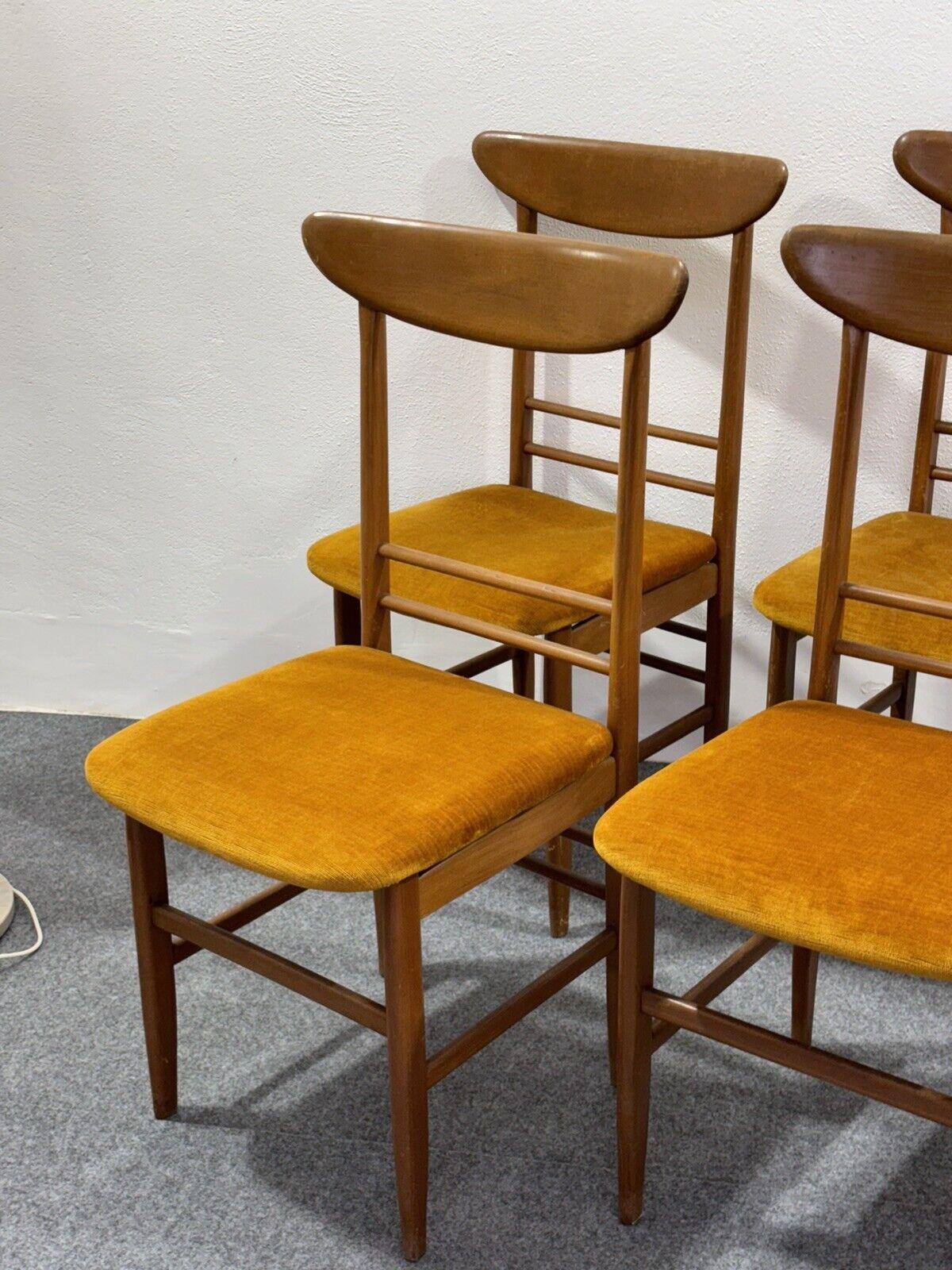 Set of 6 Dining Chairs Danish Design 1960's In Good Condition For Sale In Taranto, IT