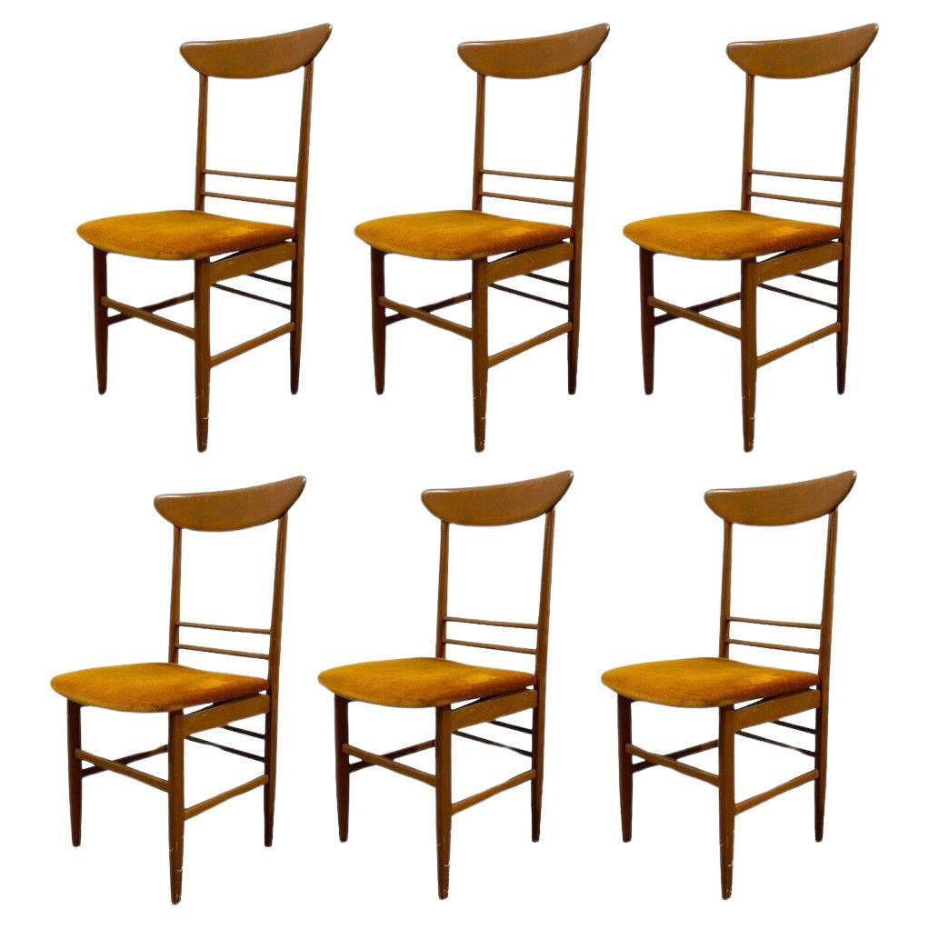 Set of 6 Dining Chairs Danish Design 1960's For Sale