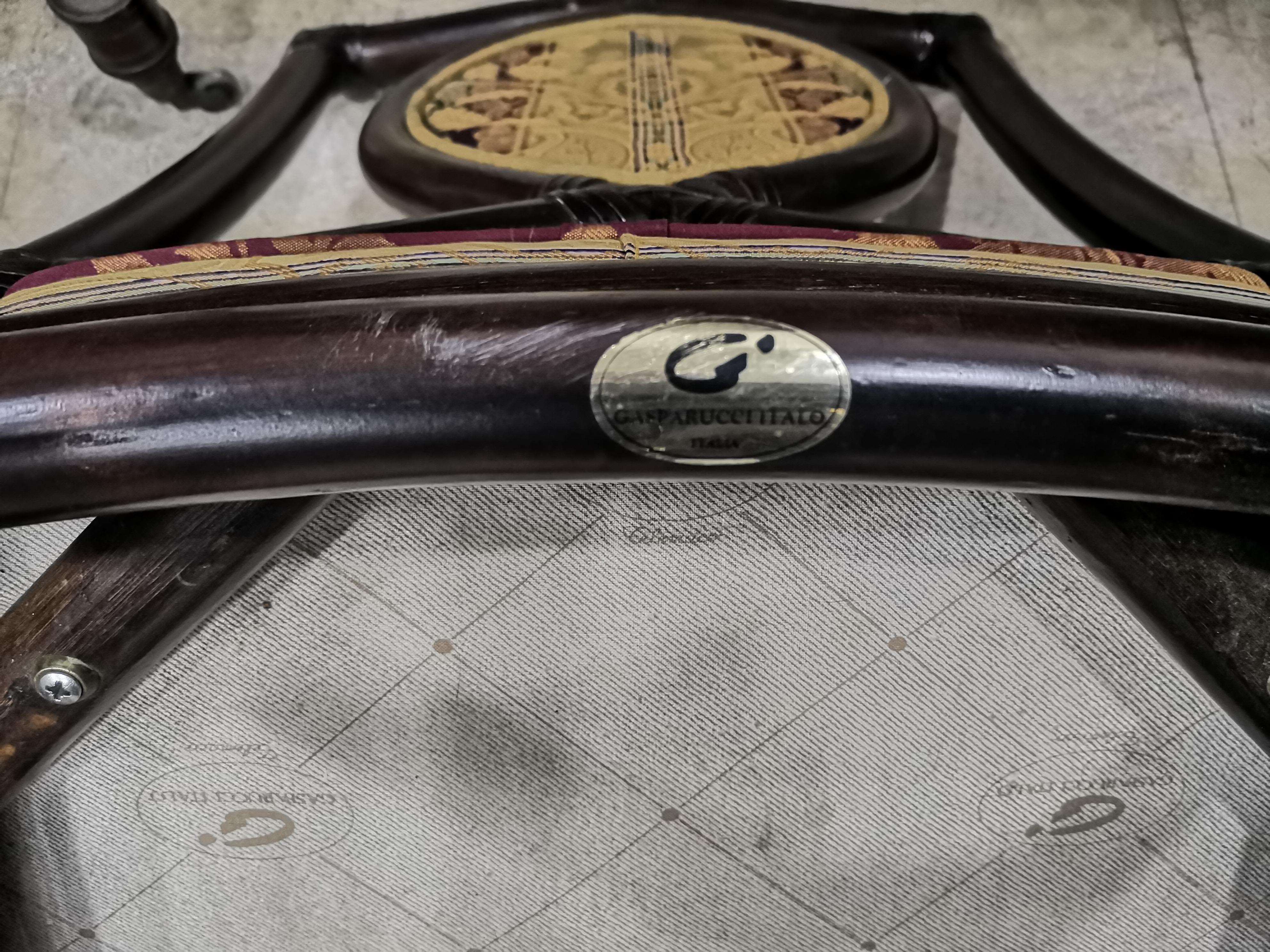 Juego de 6 sillas de comedor de bambú de Gasparucci Italo, años 70 en venta 7