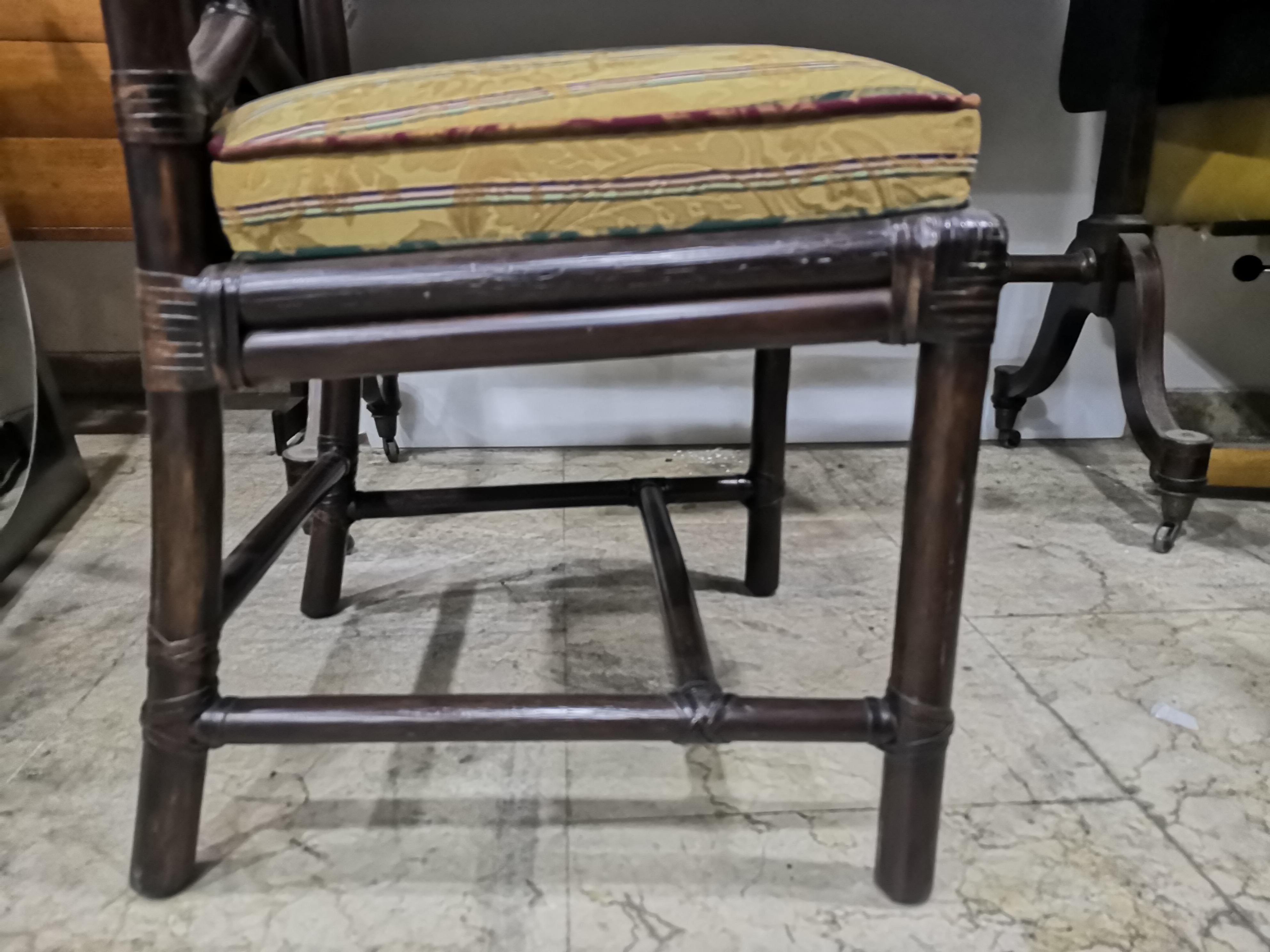 Juego de 6 sillas de comedor de bambú de Gasparucci Italo, años 70 en venta 11