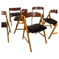 Set of 6 chairs by Henning Kjærnulf in Danish teak, 1960s