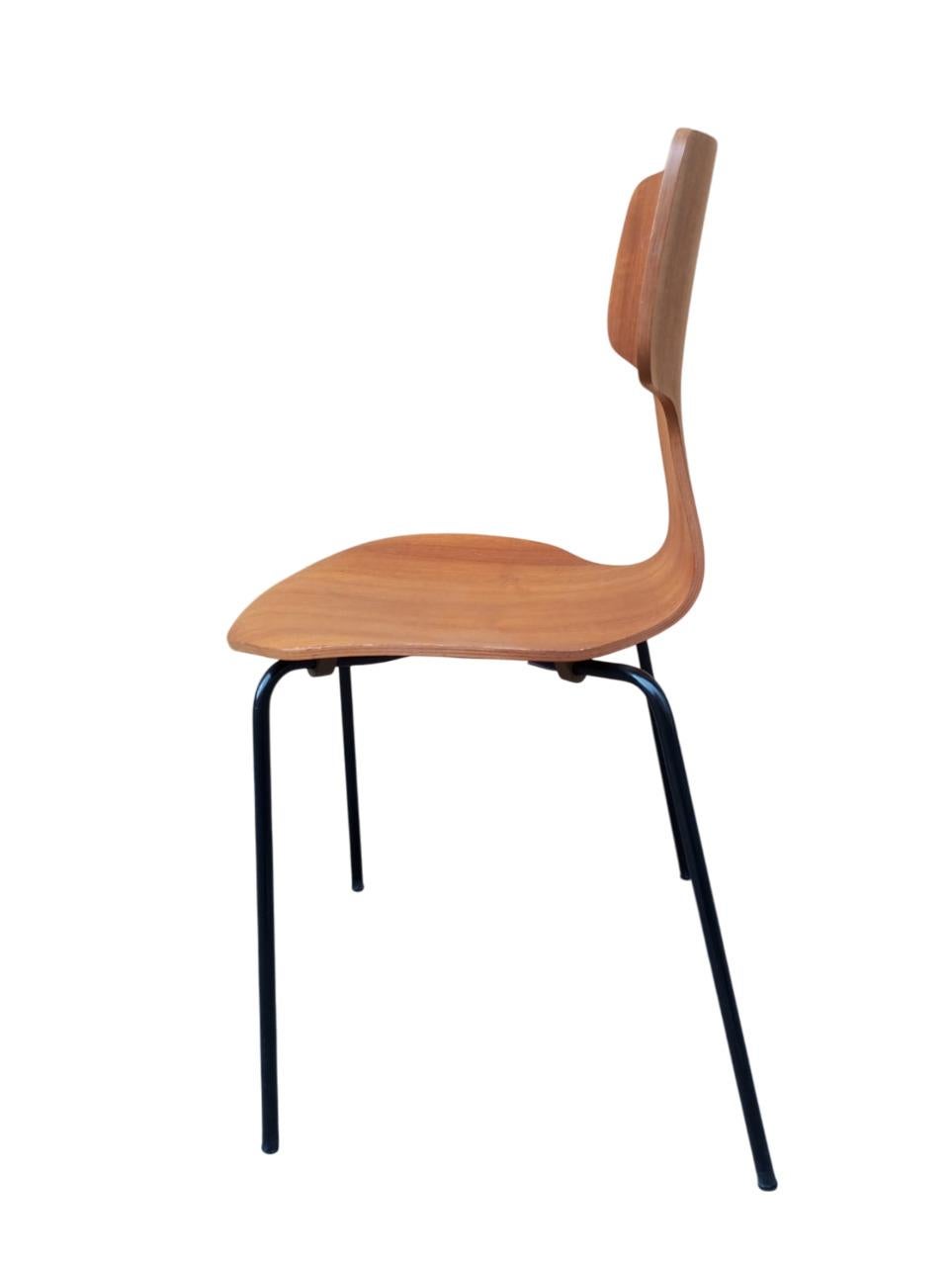 Late 20th Century Ensemble de 6 chaises Hammer par Arne Jacobsen pour Fritz Hansen Mod. 3103 Danemark en vente