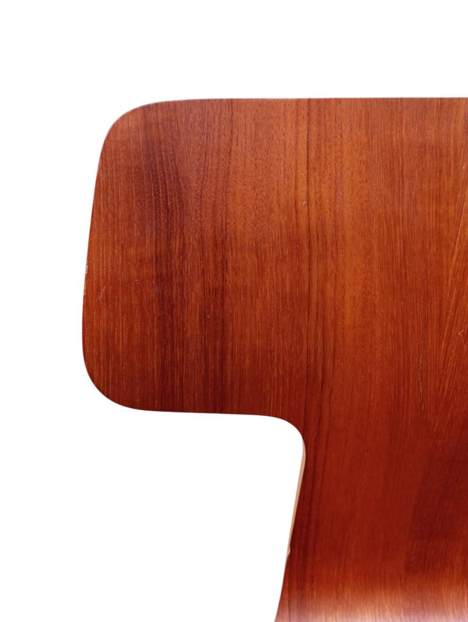 Métal Ensemble de 6 chaises Hammer par Arne Jacobsen pour Fritz Hansen Mod. 3103 Danemark en vente