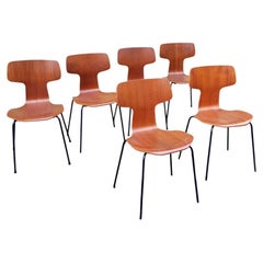 Set di 6 sedie Hammer di Arne Jacobsen per Fritz Hansen Mod. 3103 Danimarca