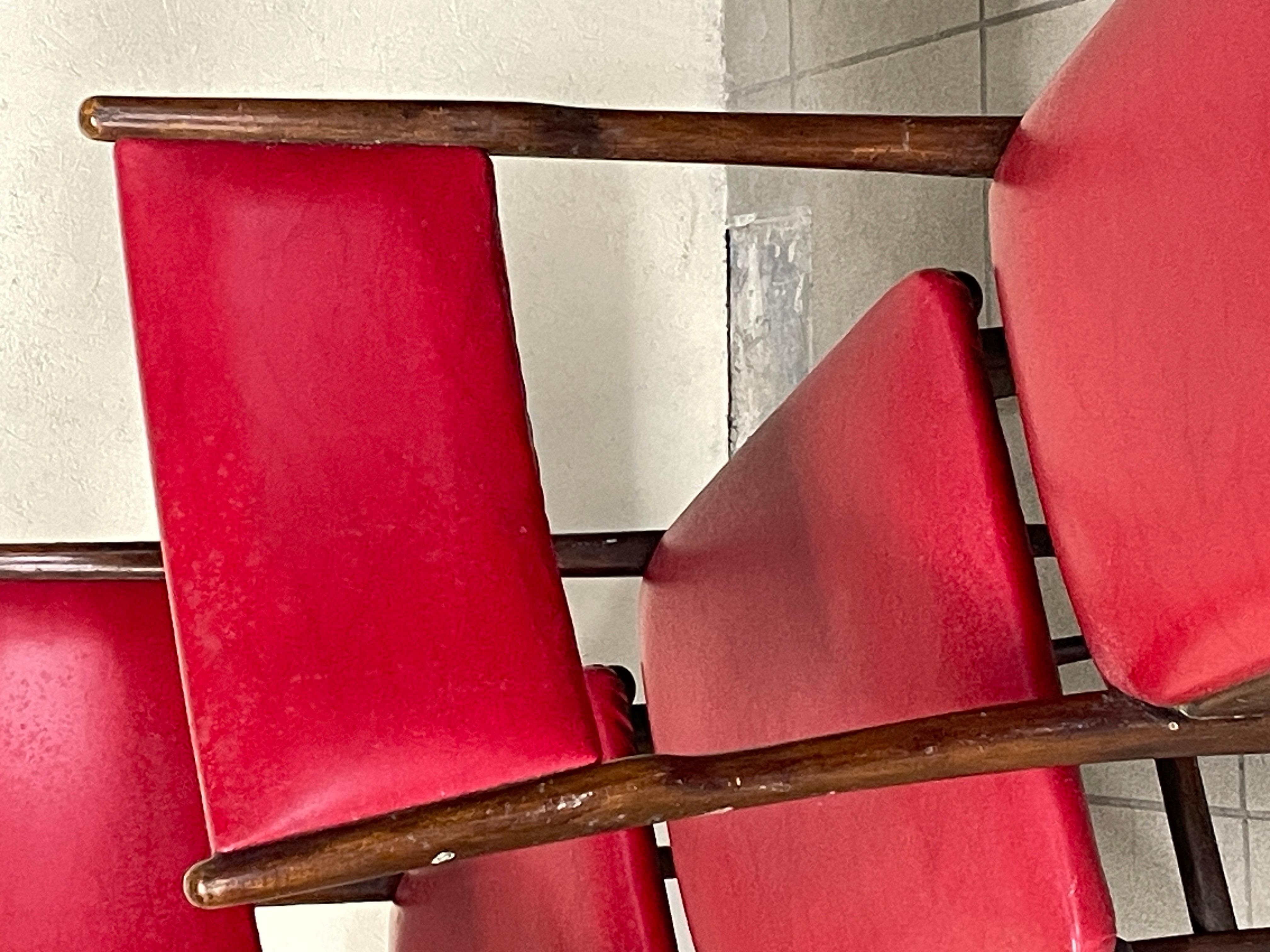 Set di 6 sedie in frassino e pelle nello stile di Carlo de Carli, anni '50 For Sale 13
