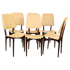 Ensemble de 6 chaises, Italie, années 1950.
