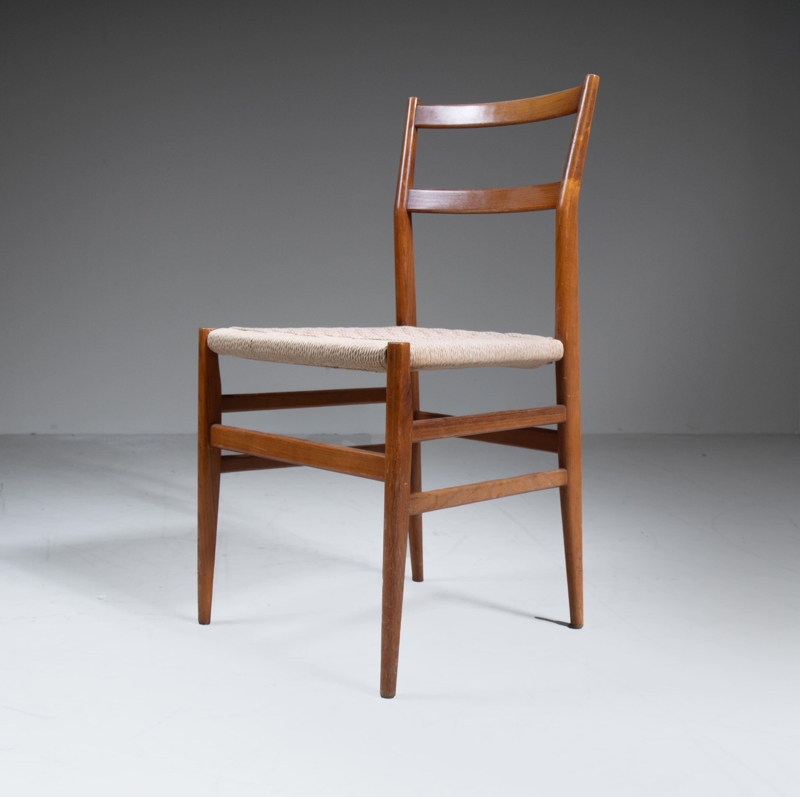 Ensemble de 6 chaises Leggera Gio Ponti Cassina en vente 1