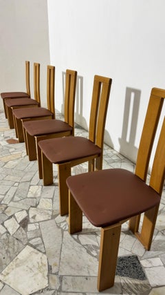 Set of 6 chairs by Mario Marenco for Mobil Girgi, 1970s