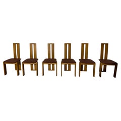 Set of 6 chairs by Mario Marenco for Mobil Girgi, 1970s