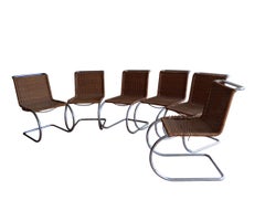 Set of 6 chairs mod. "MR10" designed by Ludwig Mies van der Rohe  for Thonet