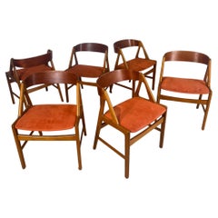 Set di 6 sedie Model 71 di Henning Kjærnulf, anni ’60