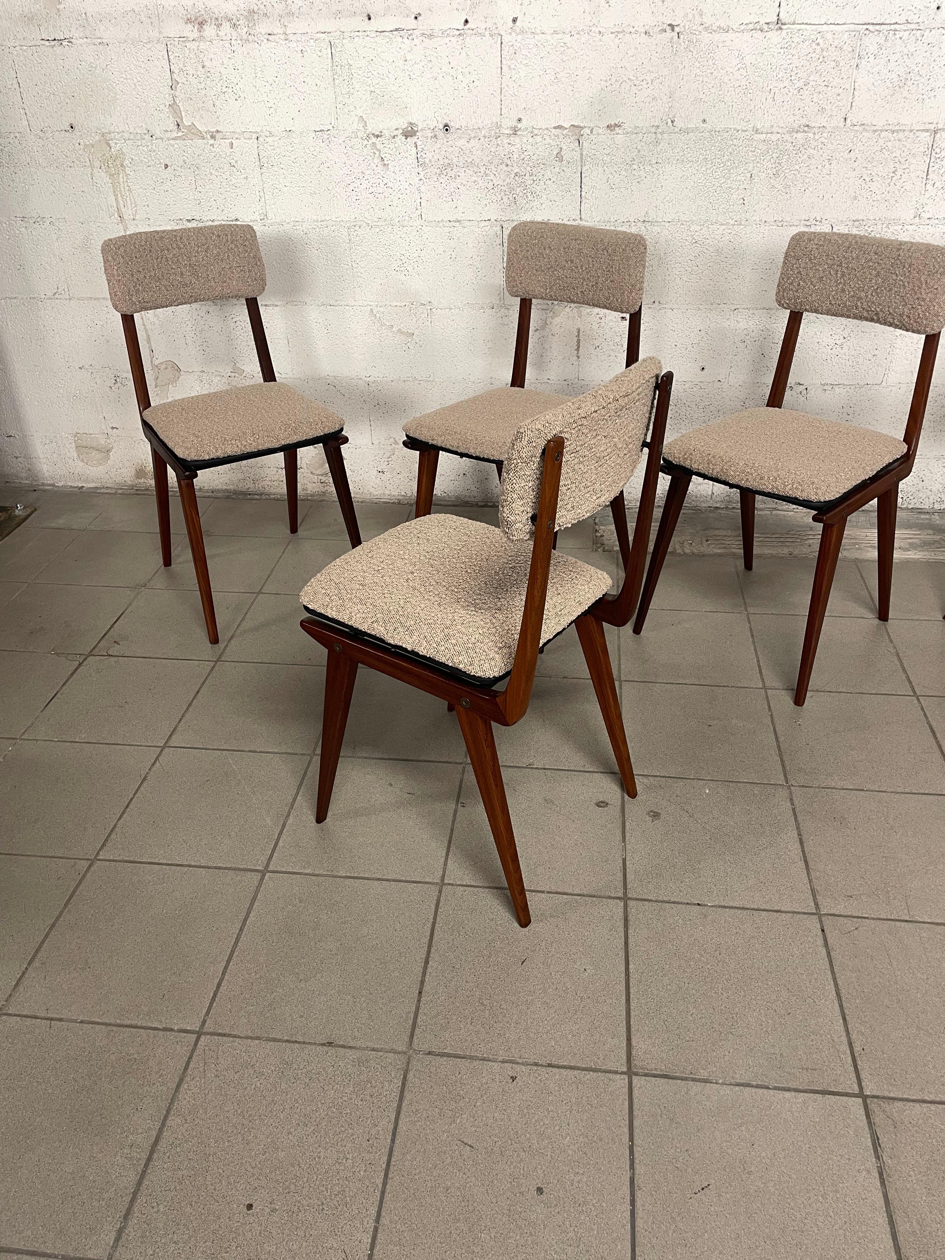 Set di 6 sedie modello “Lella” di Ezio Longhi per Elam (Milano) 6
