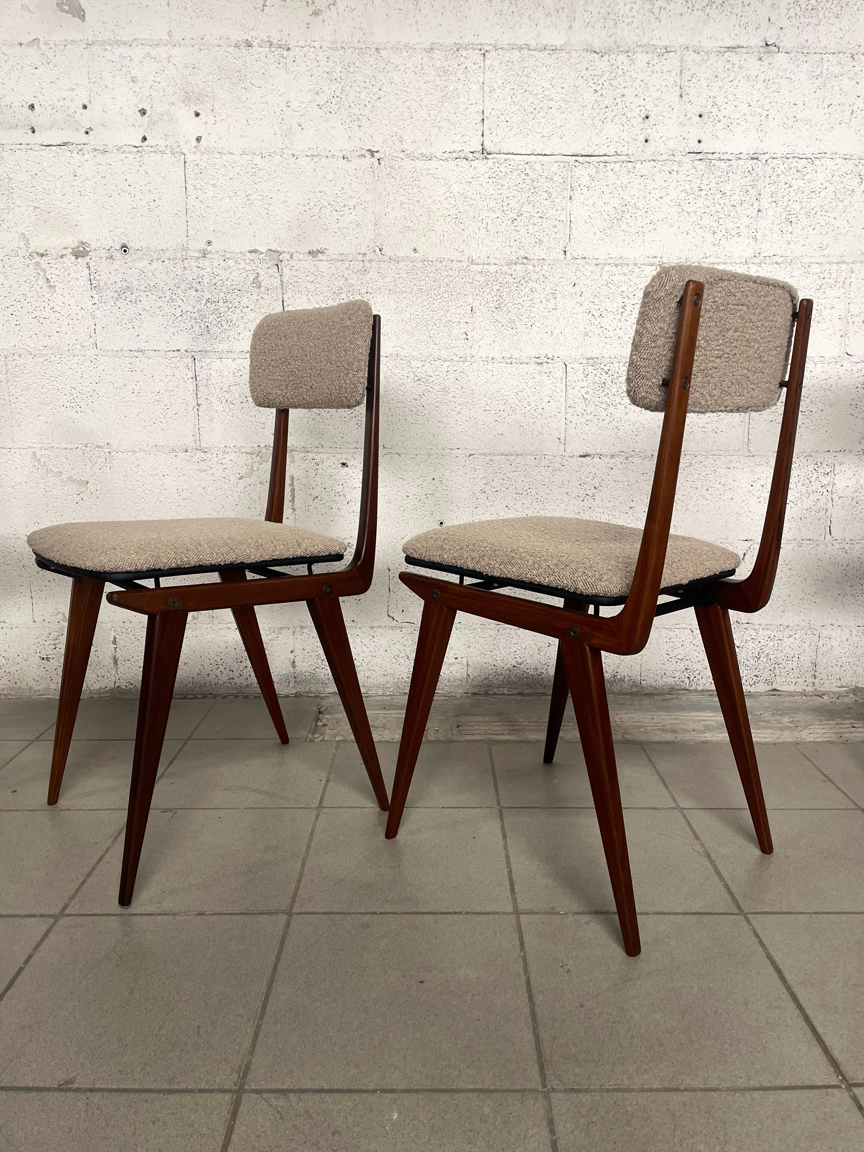 Set di 6 sedie modello “Lella” di Ezio Longhi per Elam (Milano) 8