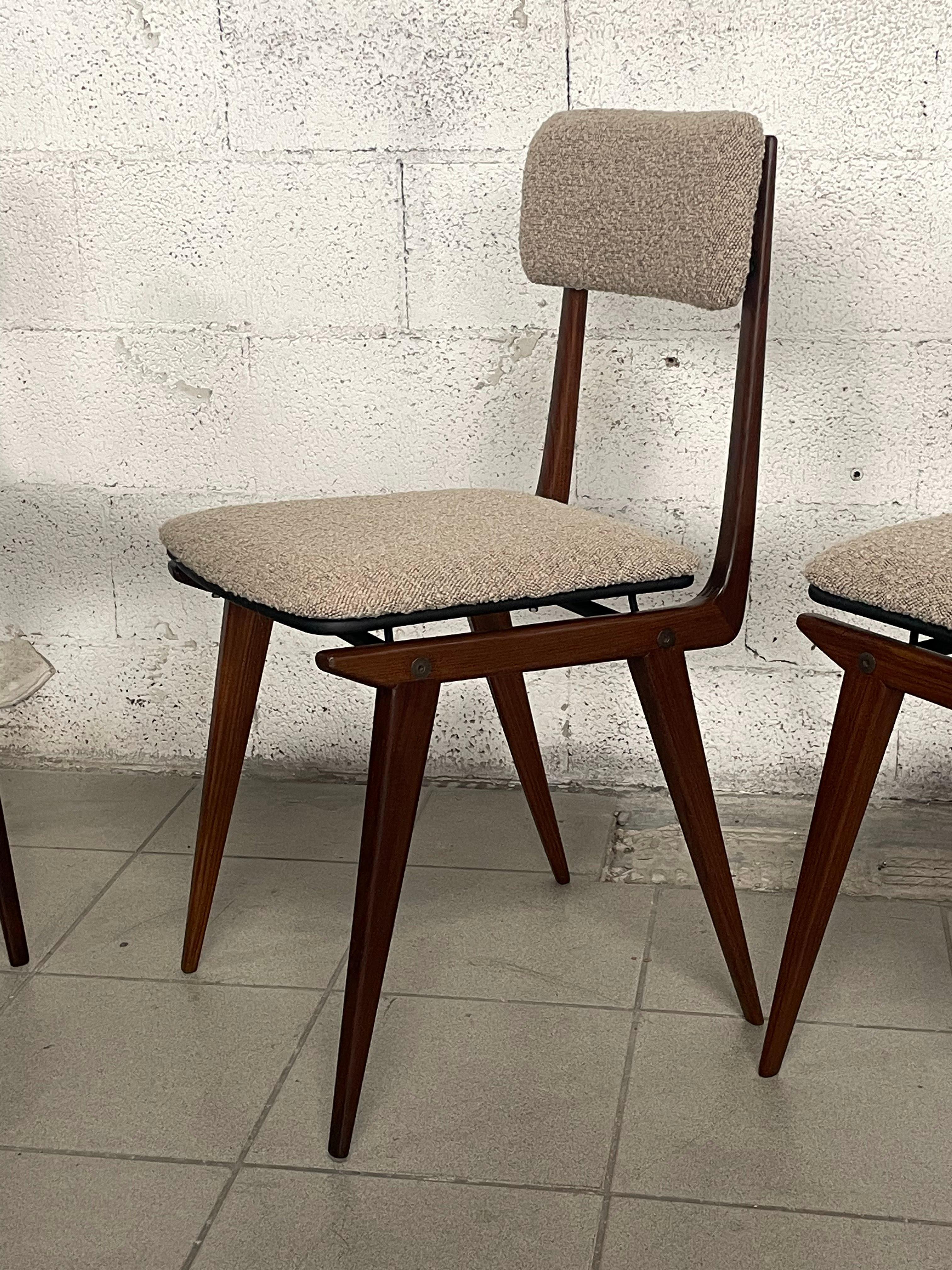 Set di 6 sedie modello “Lella” di Ezio Longhi per Elam (Milano) 10
