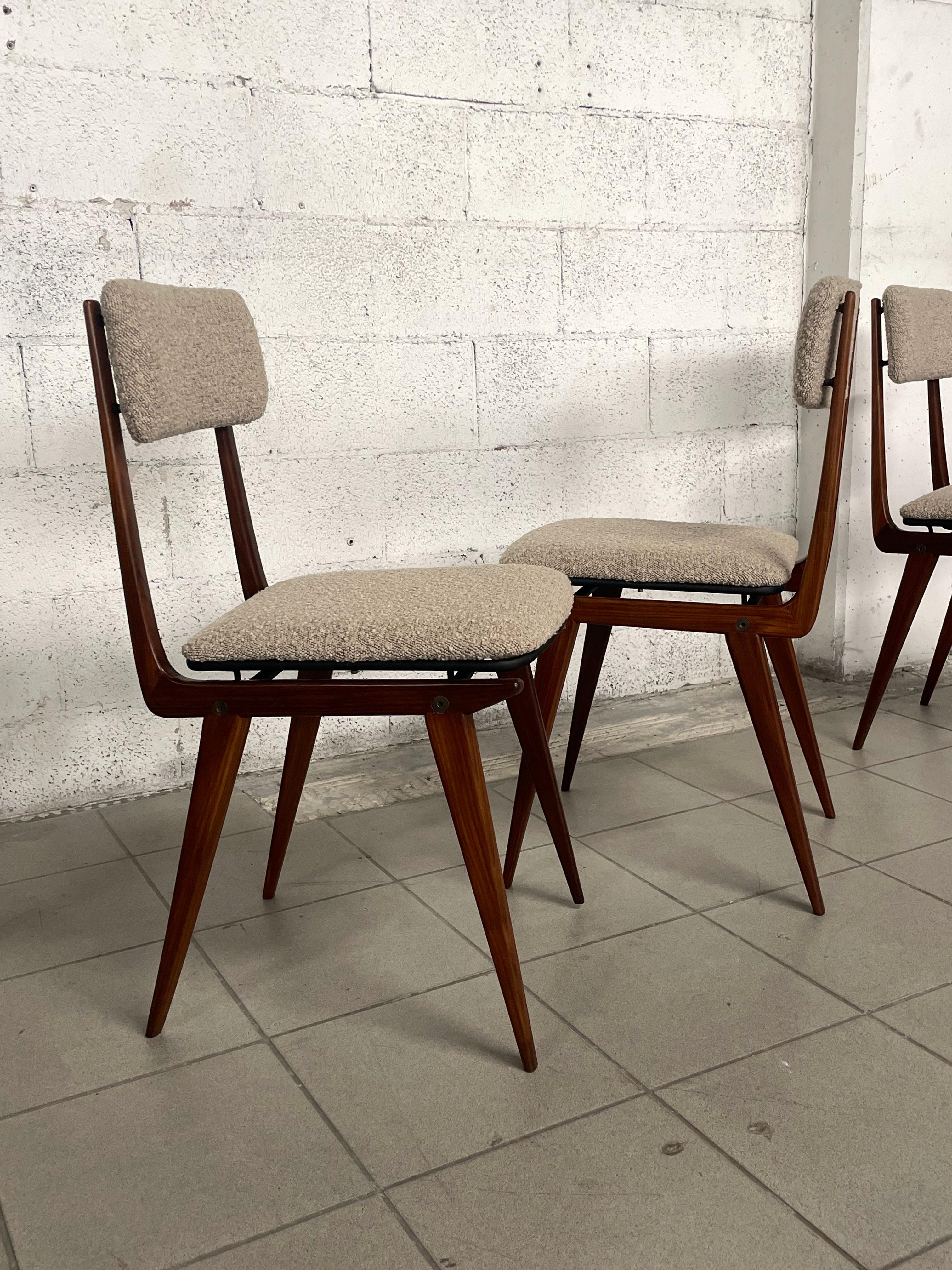 Set di 6 sedie modello “Lella” di Ezio Longhi per Elam (Milano) 12