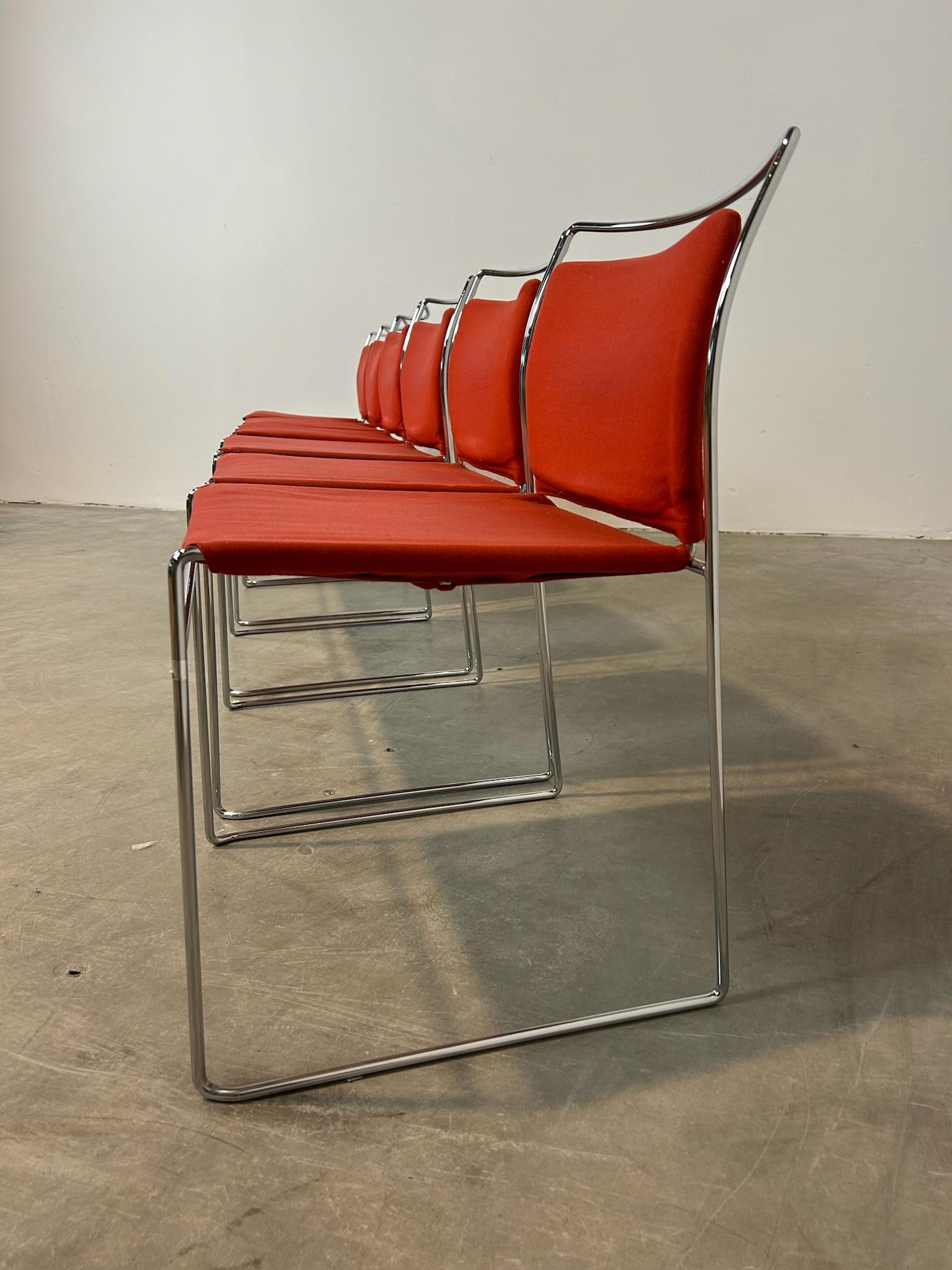 Tissu Set di 6 Sedie modello Tulu di Kazuhide Takahama per Simon Gavina en vente