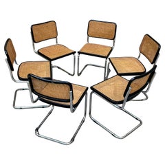 Set of 6 Chairs in the Style of Mod.CESCA by Marcel Breuer - Italy - 1980s