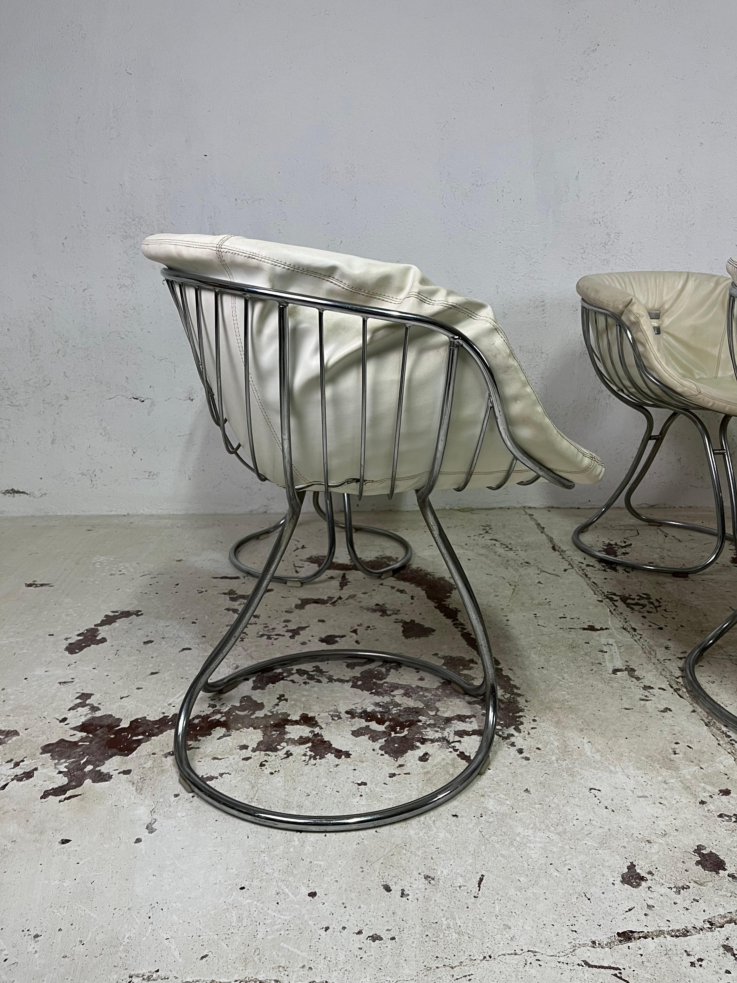 Set of 6 Pan Am chairs by Gastone Rinaldi for Rima 1970s For Sale 1